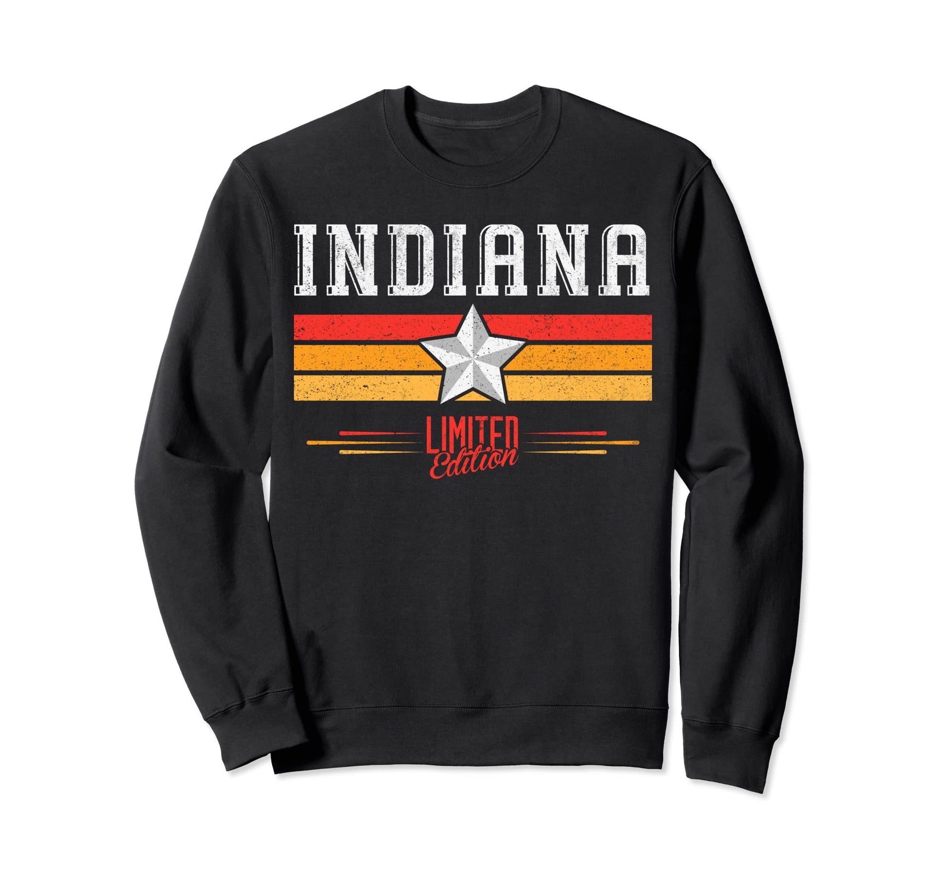 Indiana State Stripes Indiana Sweatshirt - Casual Everyday Wear Men Women - T-Shirt, Sweatshirt, Hoodie
