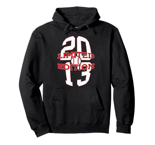 13 Years 2013 Baseball 13Th Birthday Hoodie - Casual Everyday Wear Unisex - T-Shirt, Sweatshirt, Hoodie