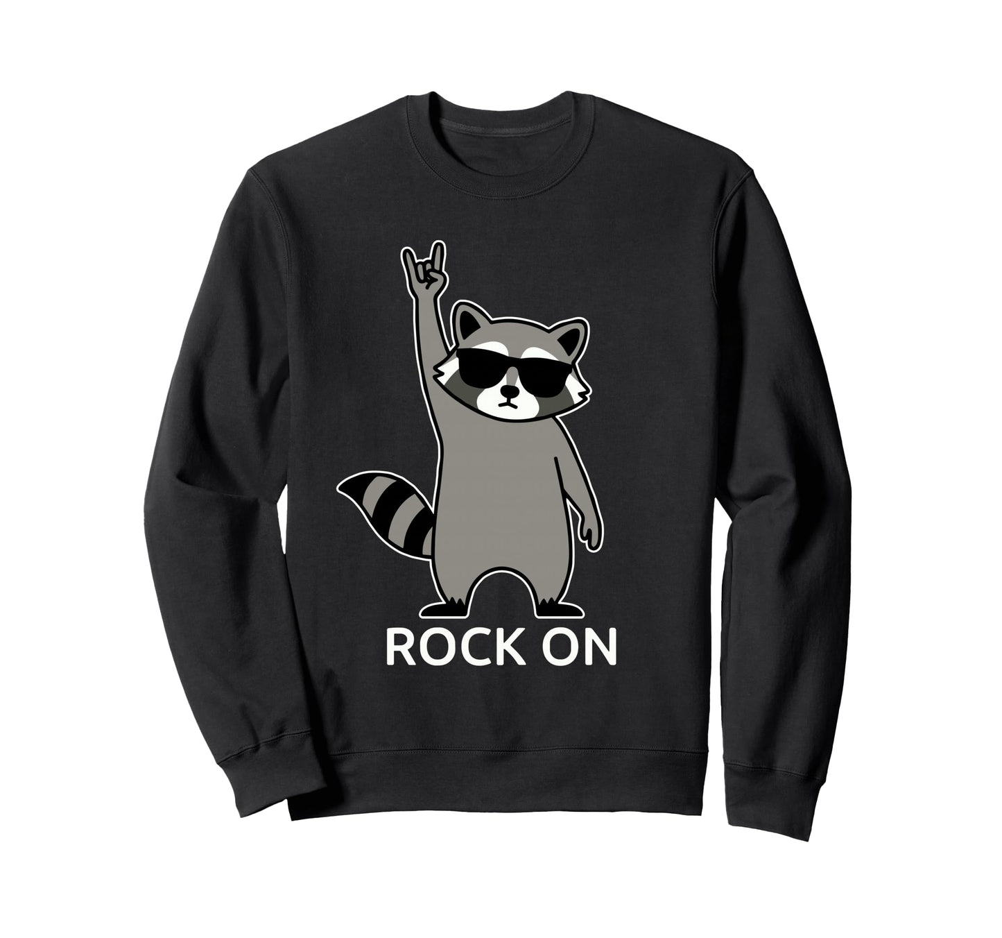 Raccoon Rock Music Band Concert Sweatshirt - Minimalist Print Men Women - T-Shirt, Sweatshirt, Hoodie