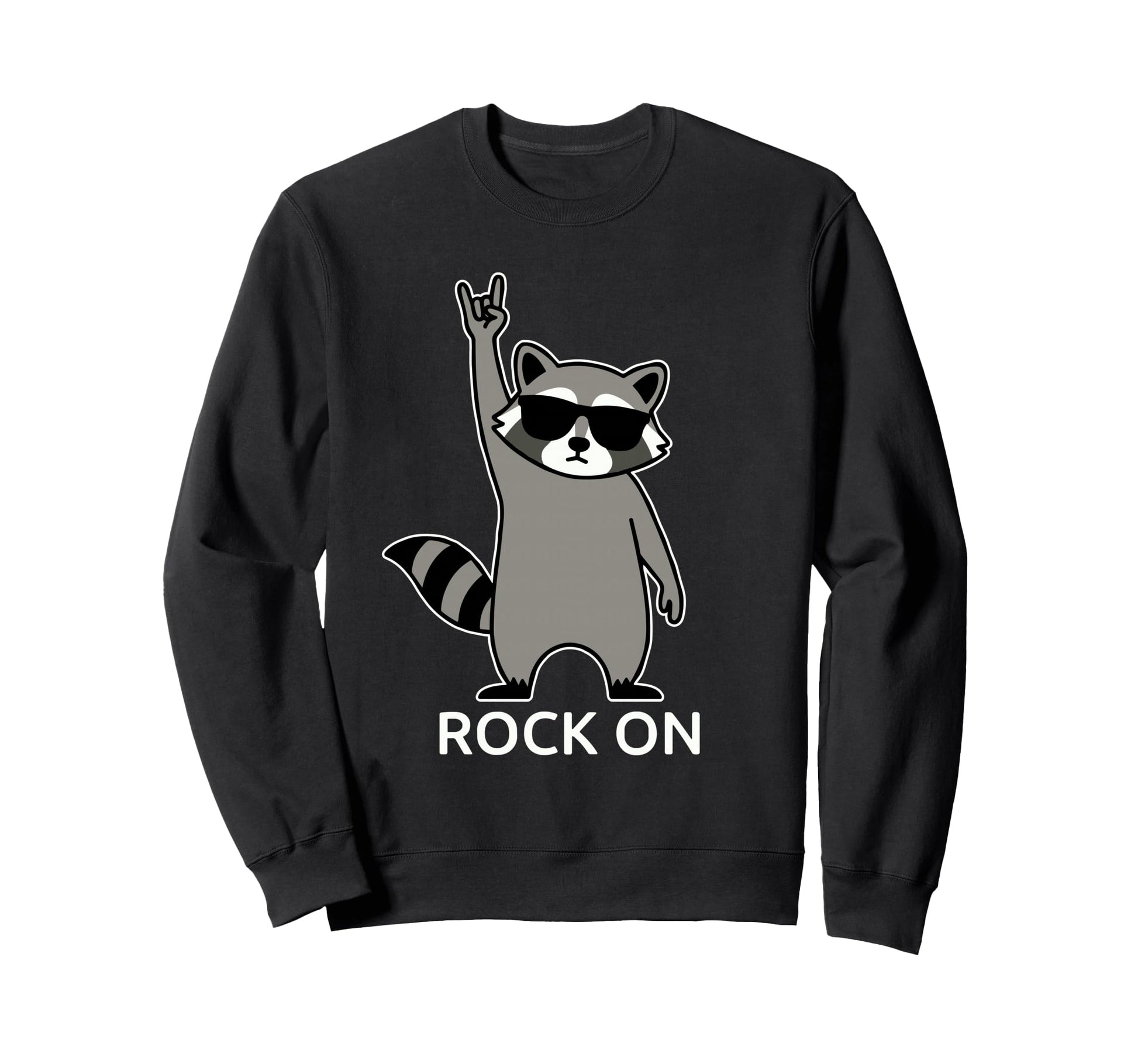 Raccoon Rock Music Band Concert Sweatshirt - Minimalist Print Men Women - T-Shirt, Sweatshirt, Hoodie