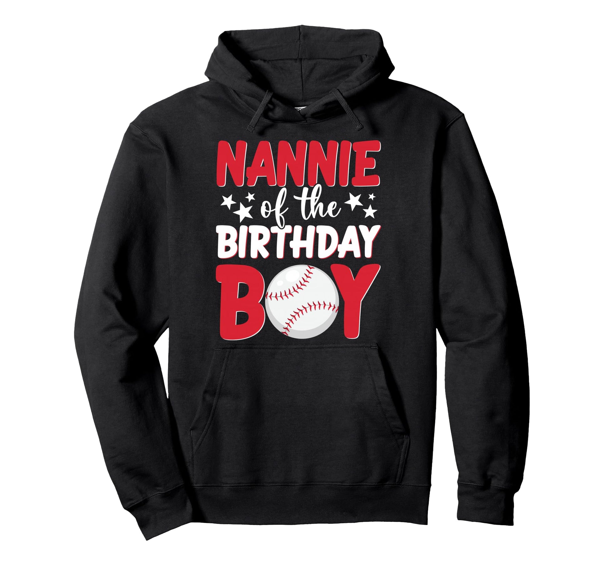 Baseball Nannie Birthday Family Matching Hoodie - Unique Graphic Unisex - T-Shirt, Sweatshirt, Hoodie