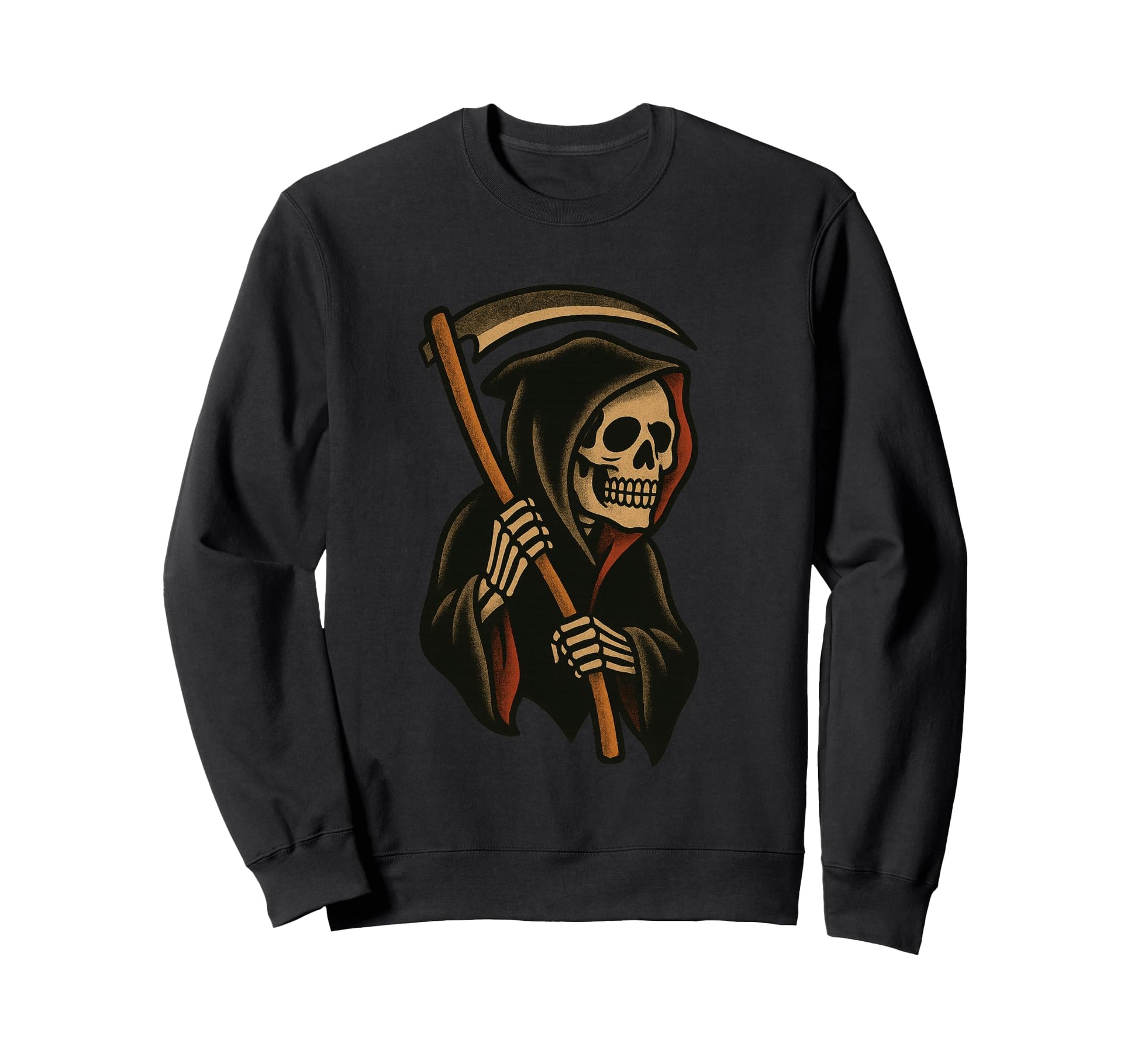 Tattoo Grim Reaper Traditional Sweatshirt - Fun Novelty Design Unisex - T-Shirt, Sweatshirt, Hoodie