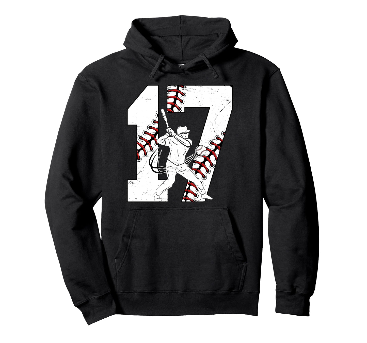 17Th Birthday Baseball Seventeen Year Hoodie - Graphic Print for Adults - T-Shirt, Sweatshirt, Hoodie