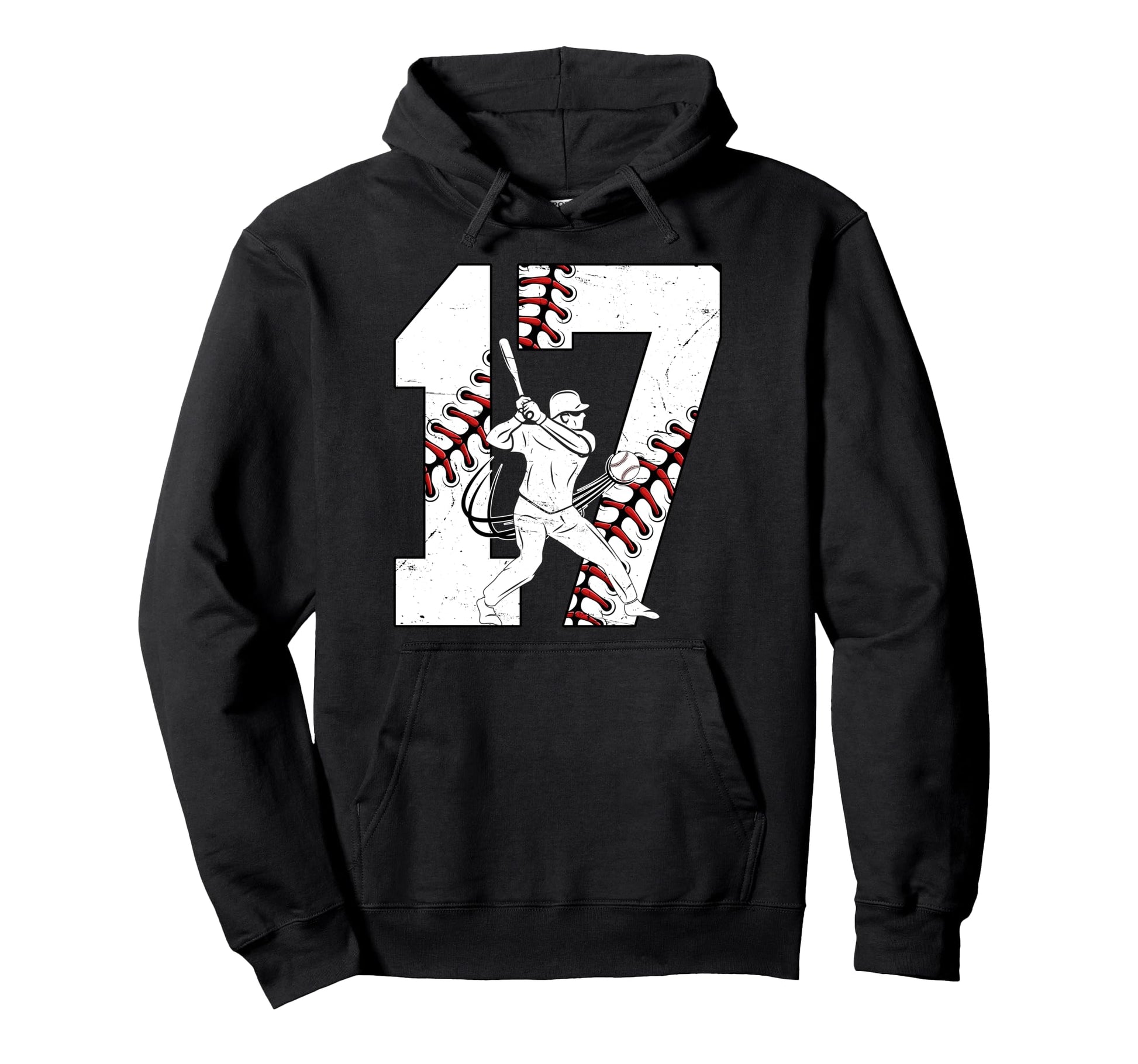 17Th Birthday Baseball Seventeen Year Hoodie - Graphic Print for Adults - T-Shirt, Sweatshirt, Hoodie