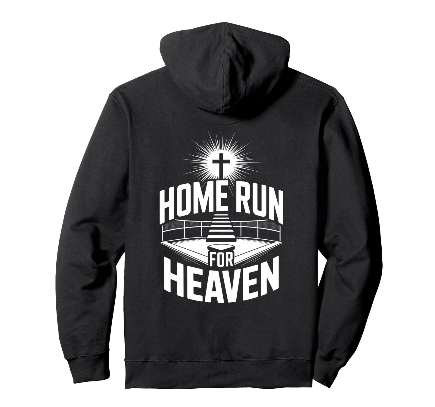 Home Run Heaven Christian Baseball Sport Hoodie - Unique Graphic Men Women - T-Shirt, Sweatshirt, Hoodie