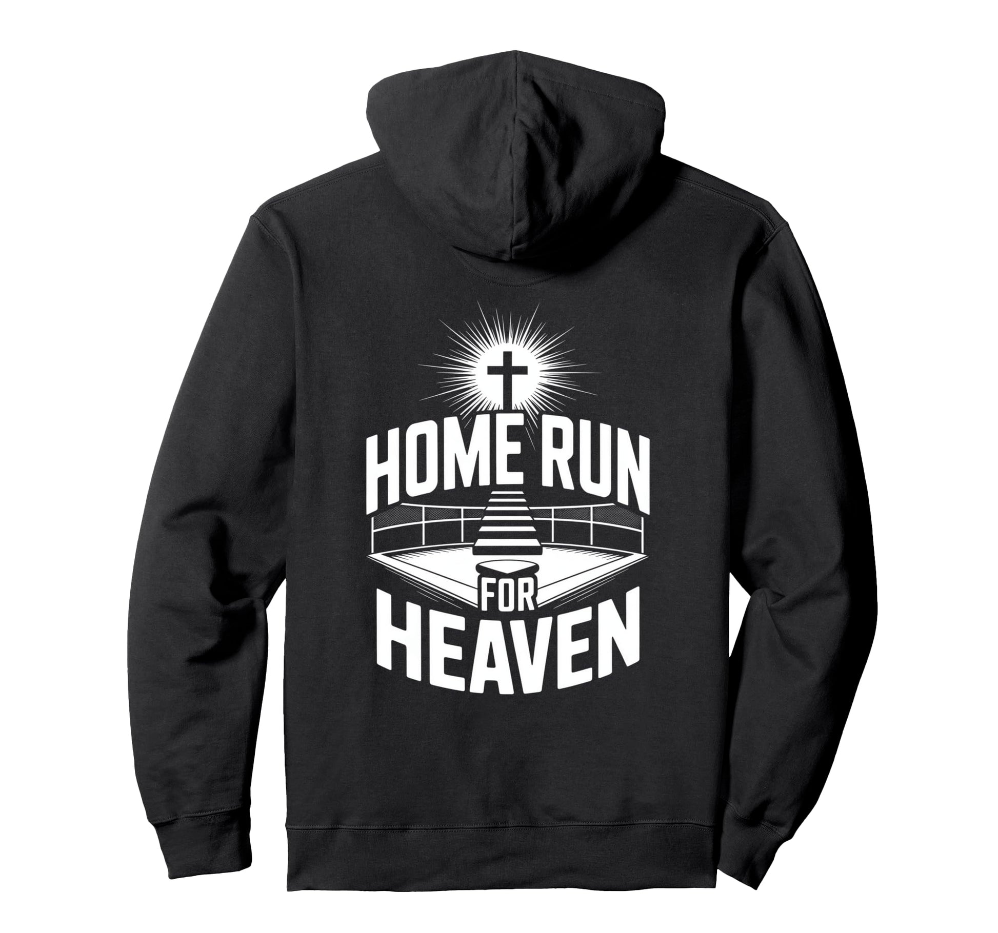 Home Run Heaven Christian Baseball Sport Hoodie - Unique Graphic Men Women - T-Shirt, Sweatshirt, Hoodie
