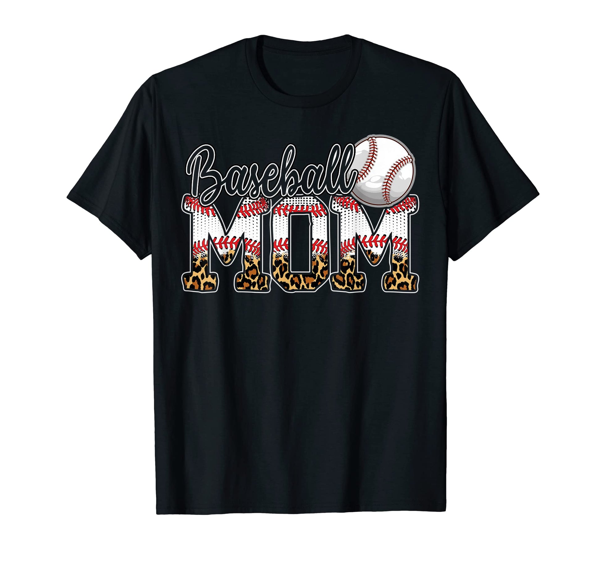 Leopard Baseball Mom Funny Mothers Day T-Shirt - Custom Art Print Unisex - T-Shirt, Sweatshirt, Hoodie