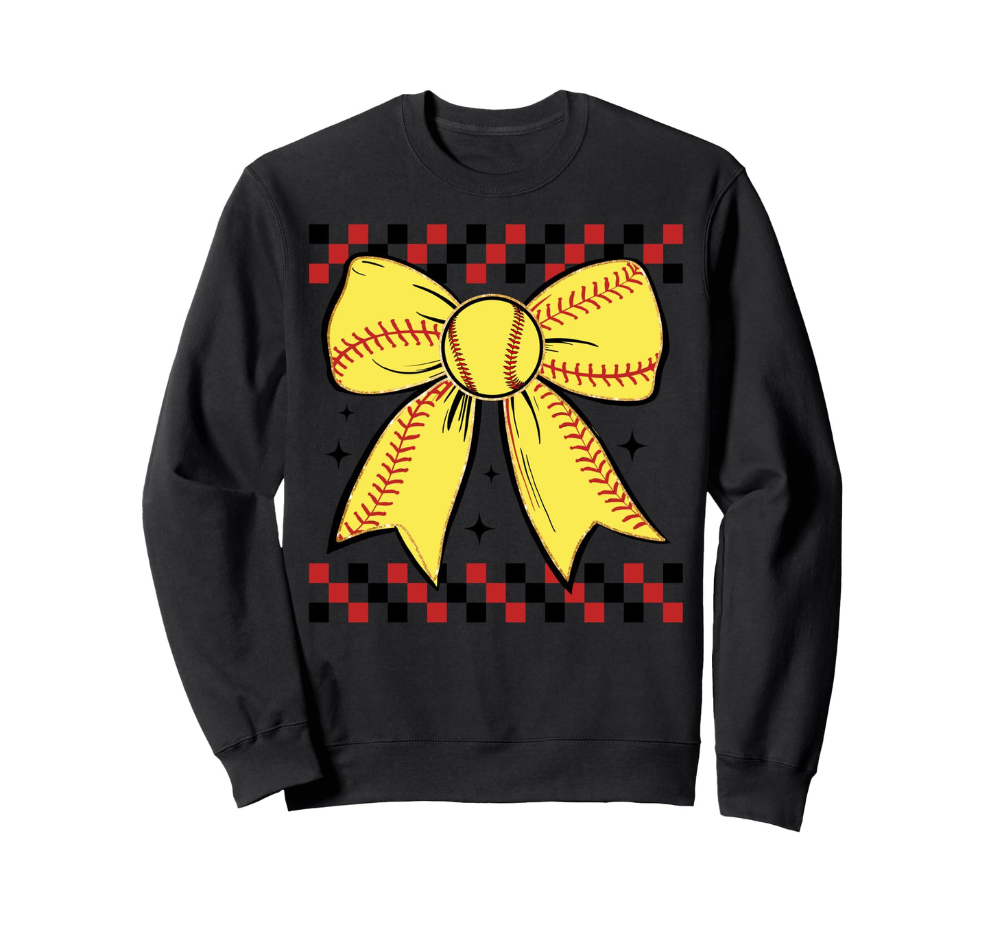 Baseball Bow Ribbon Play Sports Gift T-Shirt - Streetwear Style Unisex - T-Shirt, Sweatshirt, Hoodie