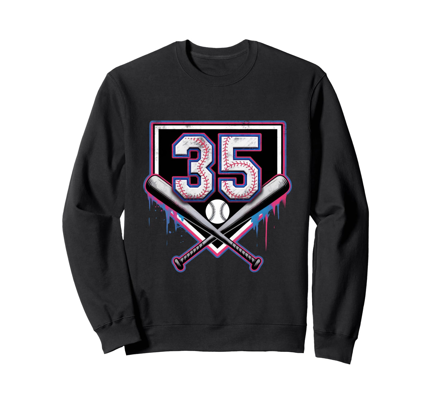 Sprinkle 35Th Birthday Baseball Home Ice Sweatshirt - Graphic Print Unisex - T-Shirt, Sweatshirt, Hoodie