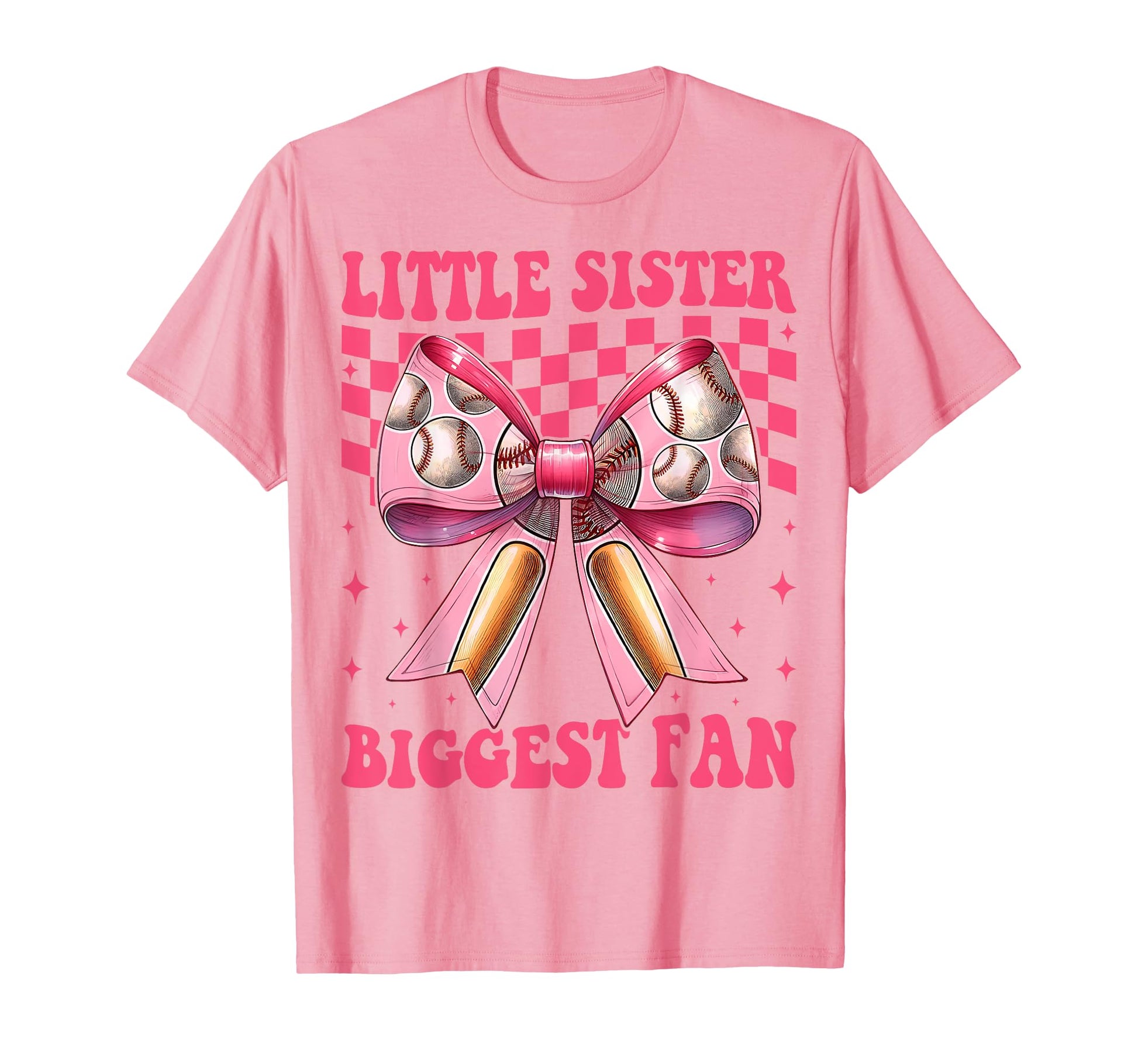 Baseball Sister Coquette Bow Little T-Shirt - Minimalist Print for Adults - T-Shirt, Sweatshirt, Hoodie