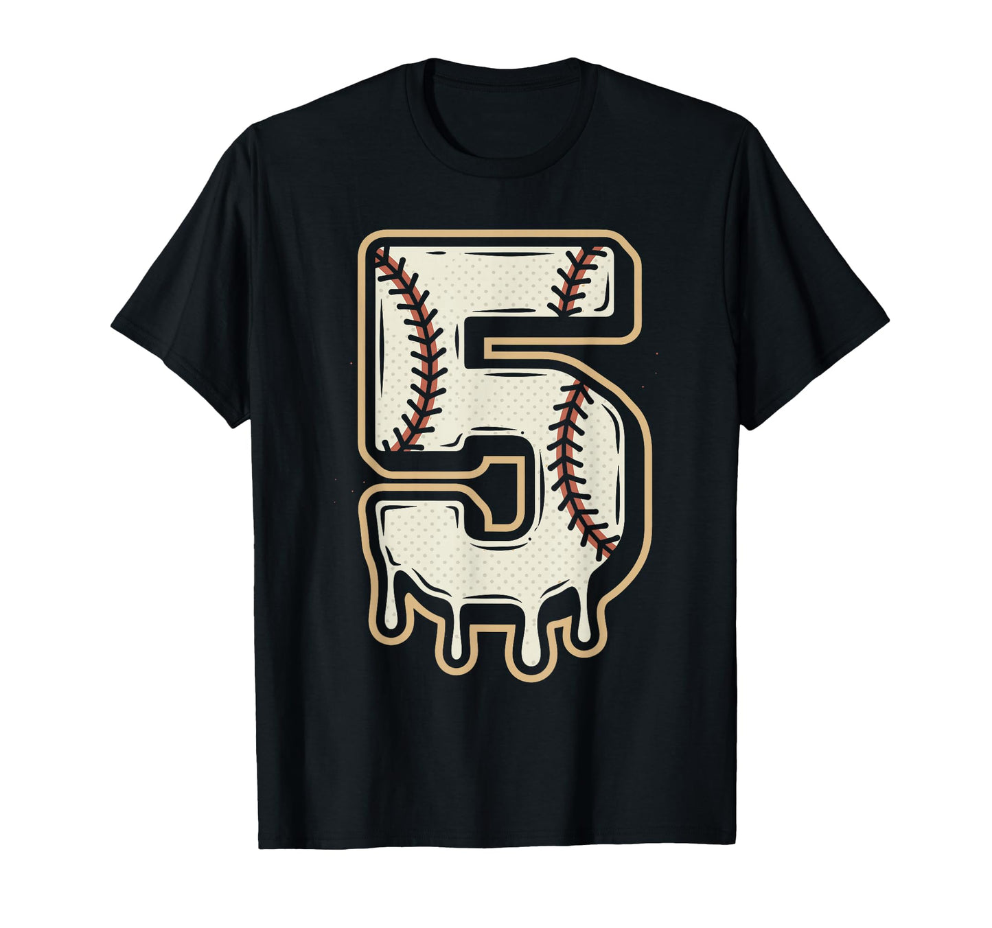 Dripping 5Th Birthday Baseball Brainrot T-Shirt - Streetwear Style Unisex - T-Shirt, Sweatshirt, Hoodie