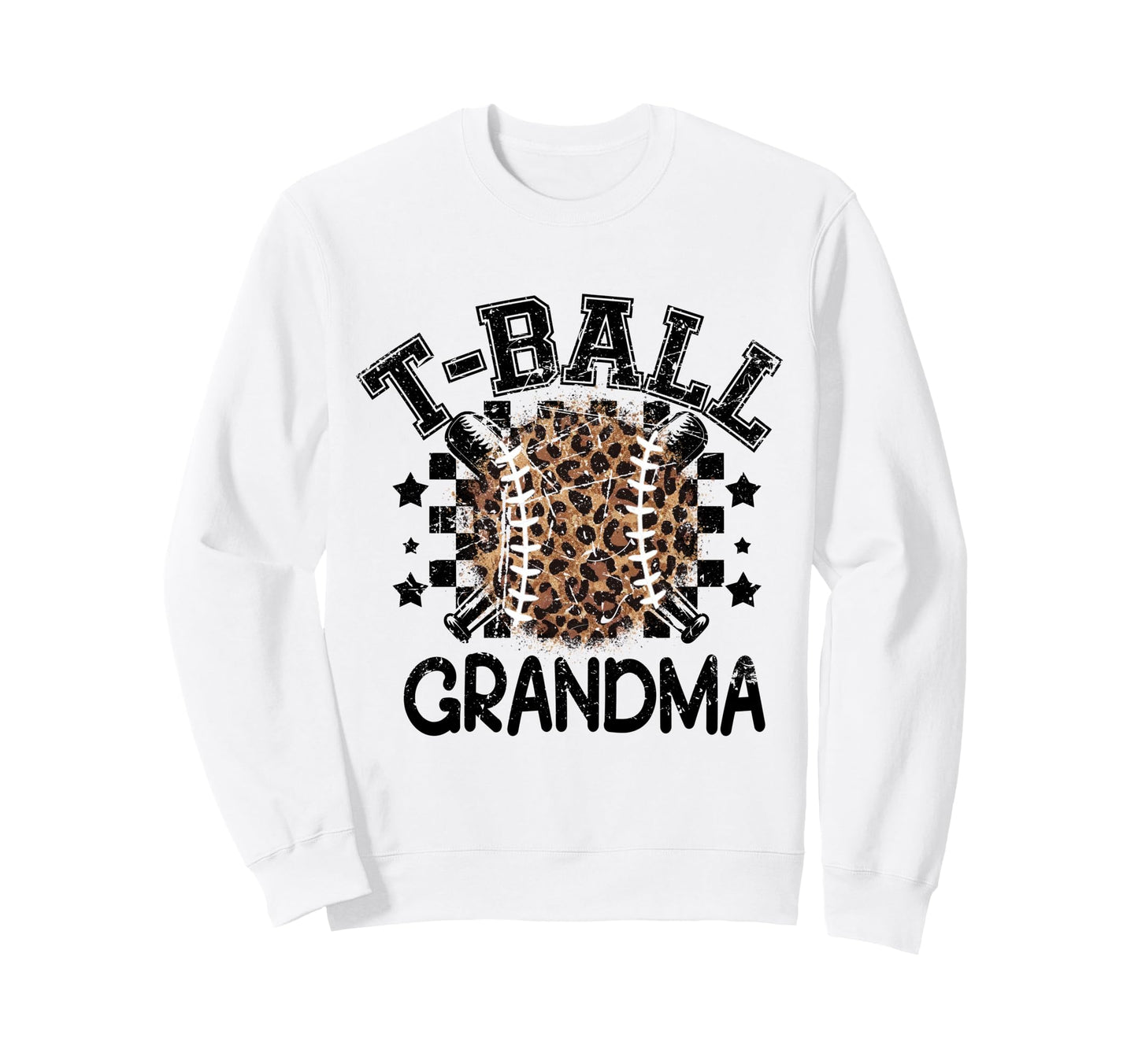 T Ball Grandma Leopard Cheetah Sweatshirt - Minimalist Print for Adults - T-Shirt, Sweatshirt, Hoodie