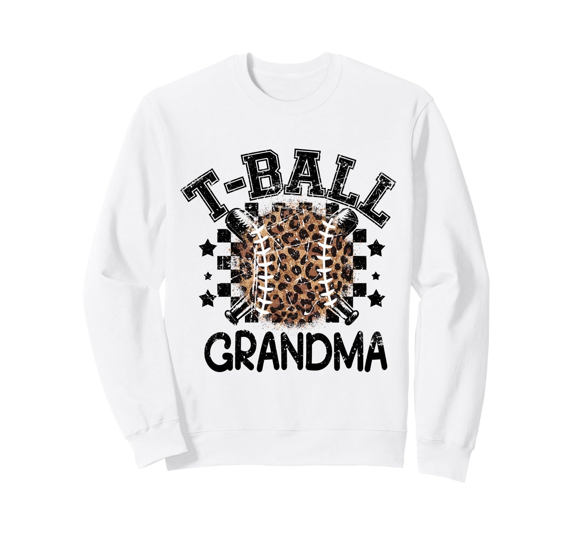 T Ball Grandma Leopard Cheetah Sweatshirt - Minimalist Print for Adults - T-Shirt, Sweatshirt, Hoodie
