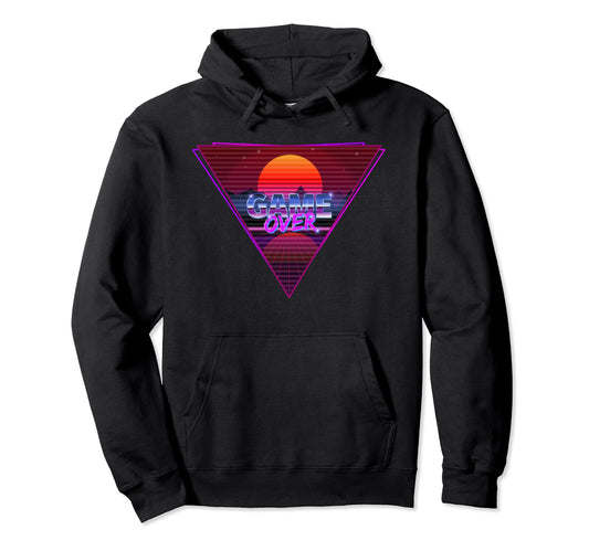 80S 90S Grid Sunset Synthwave Game Hoodie - Streetwear Style for Adults - T-Shirt, Sweatshirt, Hoodie