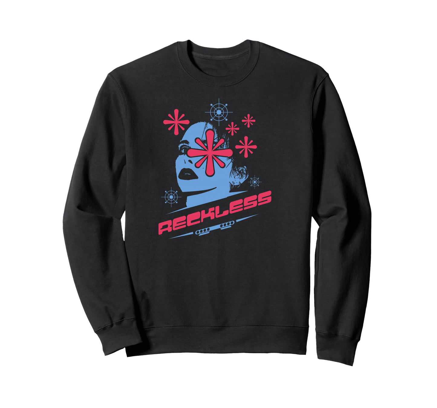 Y2K Reckless Bold Urban Graffiti Sweatshirt - Casual Everyday Wear Unisex - T-Shirt, Sweatshirt, Hoodie