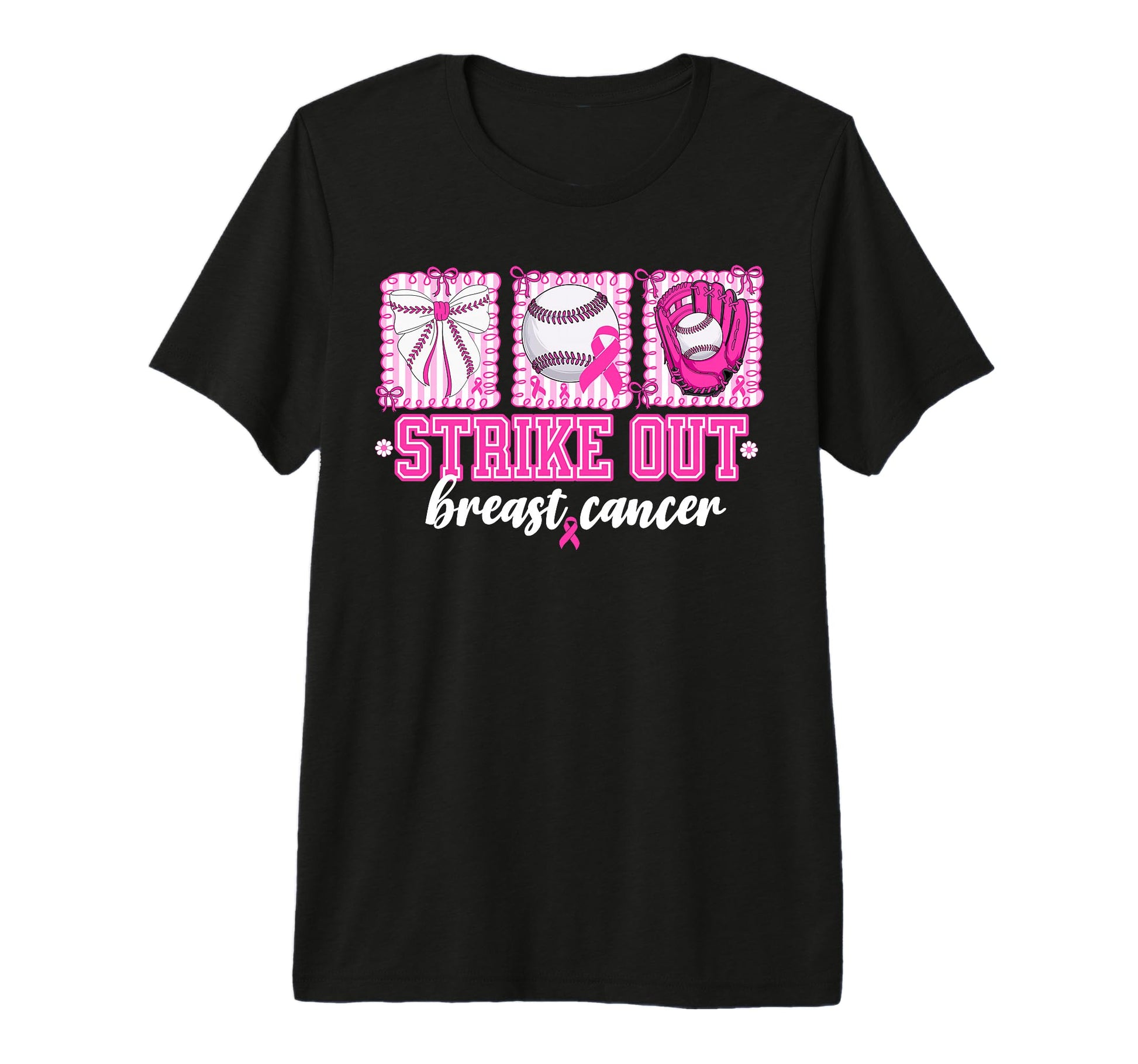 Strike Out Baseball Breast Cancer T-Shirt - Unique Graphic for Adults - T-Shirt, Sweatshirt, Hoodie