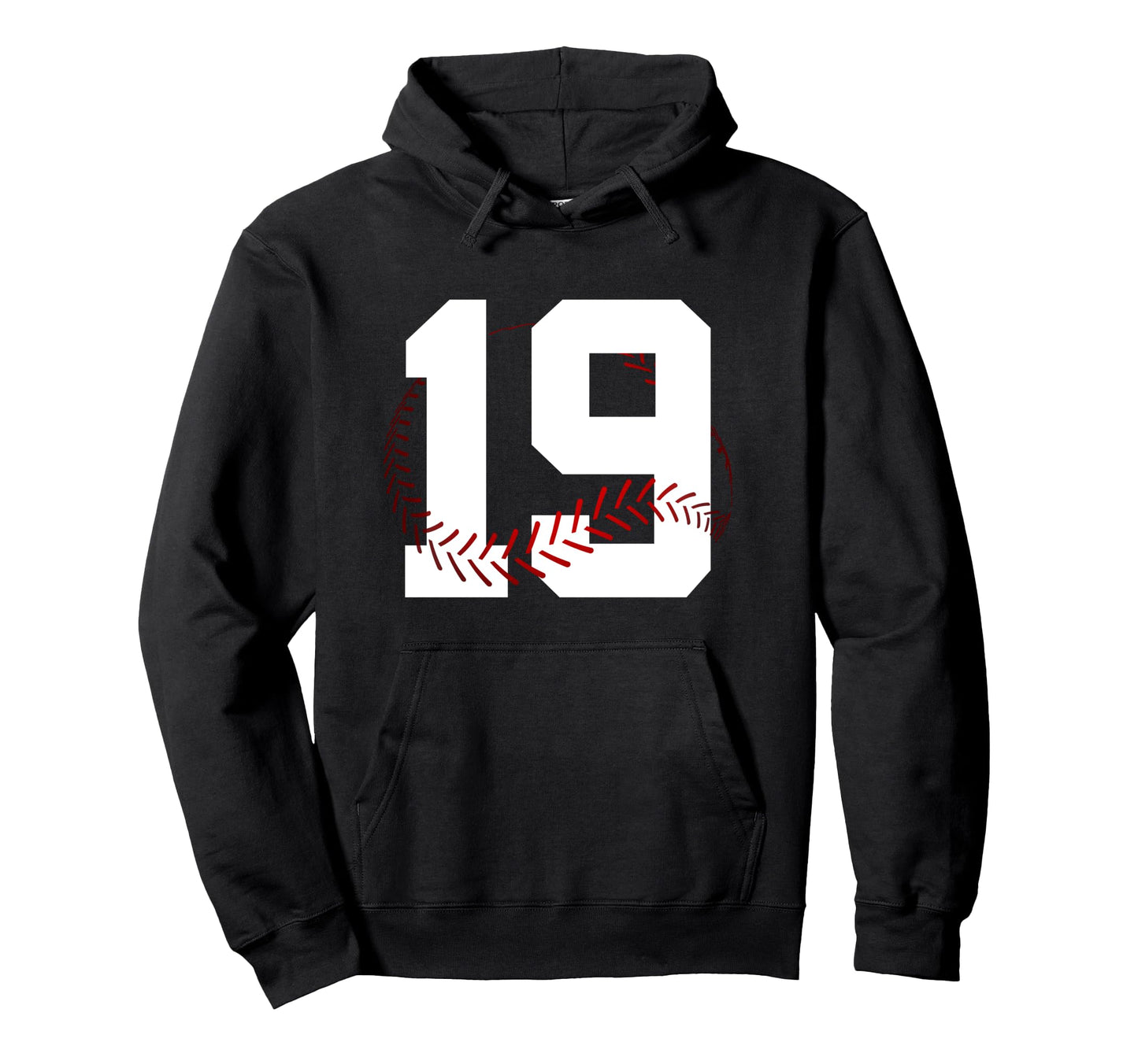 Number 19 Years Baseball 19Th Birthday Hoodie - Minimalist Print Men Women - T-Shirt, Sweatshirt, Hoodie
