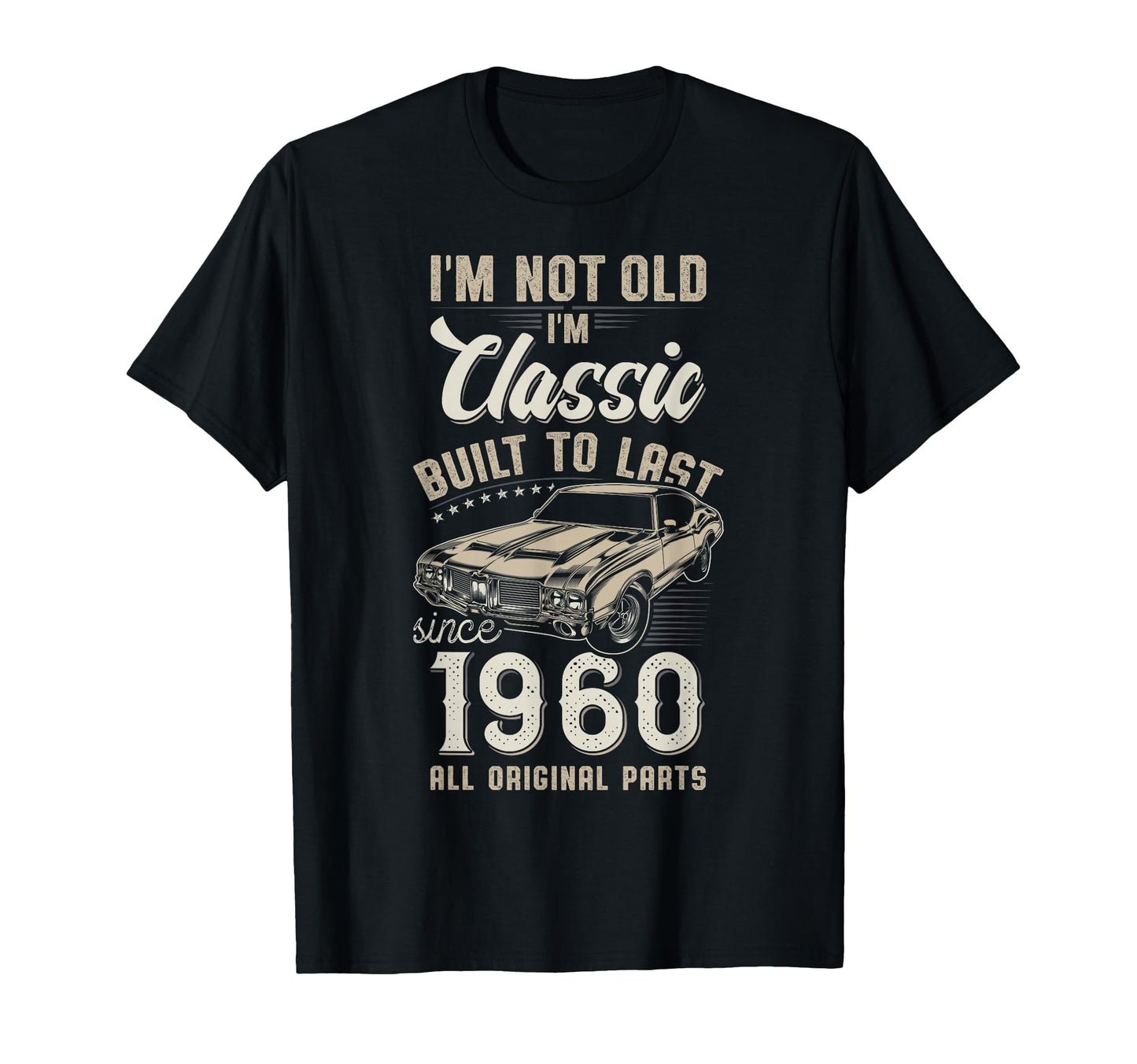 66Th Birthday Born 1960 Car T-Shirt - Custom Art Print for Adults - T-Shirt, Sweatshirt, Hoodie