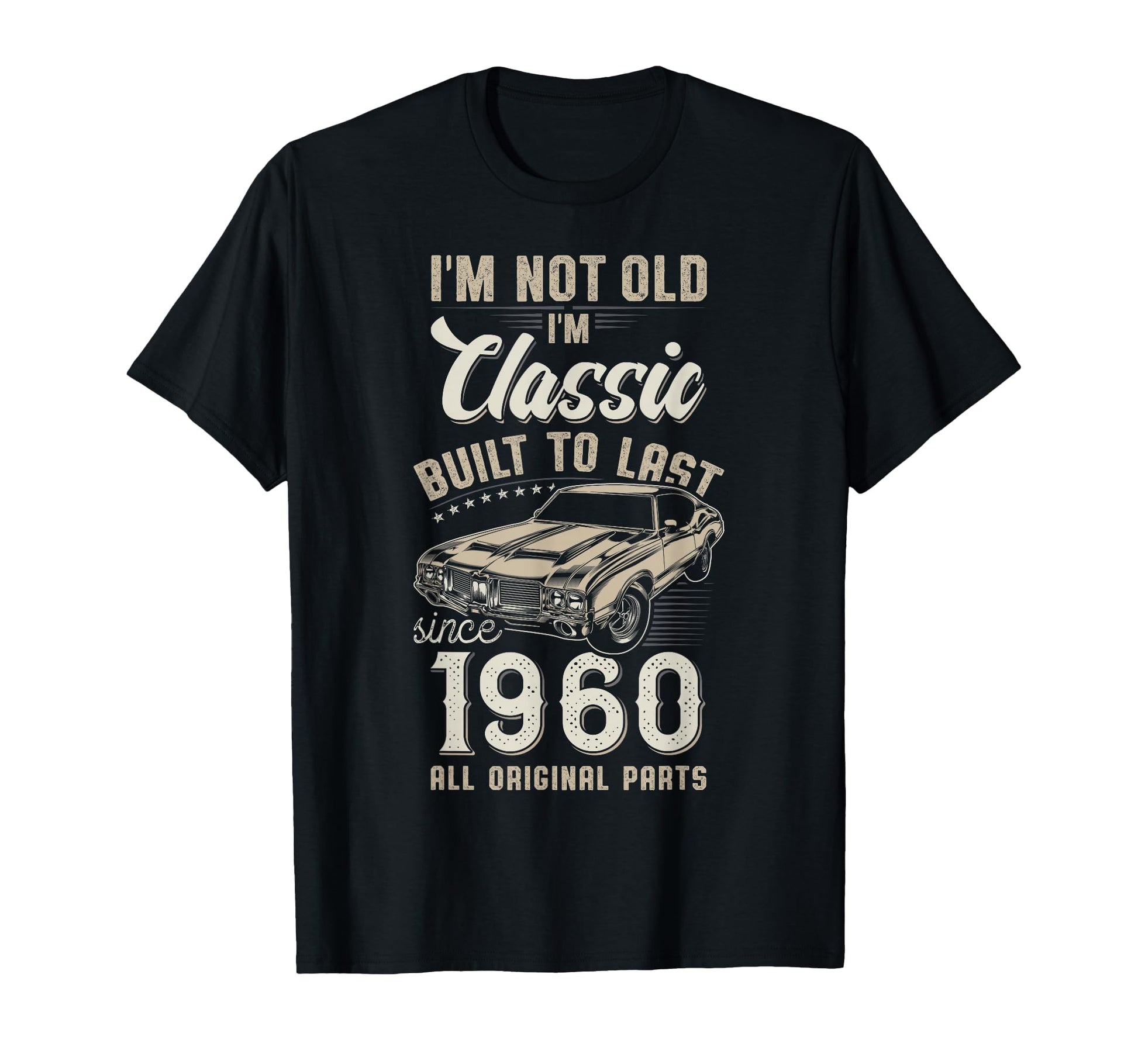 66Th Birthday Born 1960 Car T-Shirt - Custom Art Print for Adults - T-Shirt, Sweatshirt, Hoodie