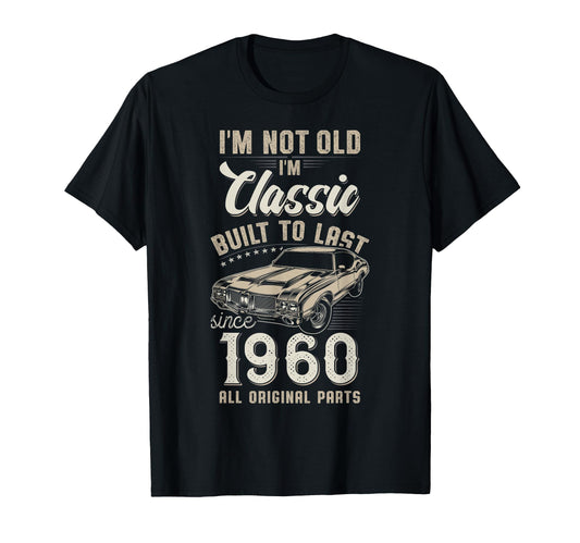 66Th Birthday Born 1960 Car T-Shirt - Custom Art Print for Adults - T-Shirt, Sweatshirt, Hoodie