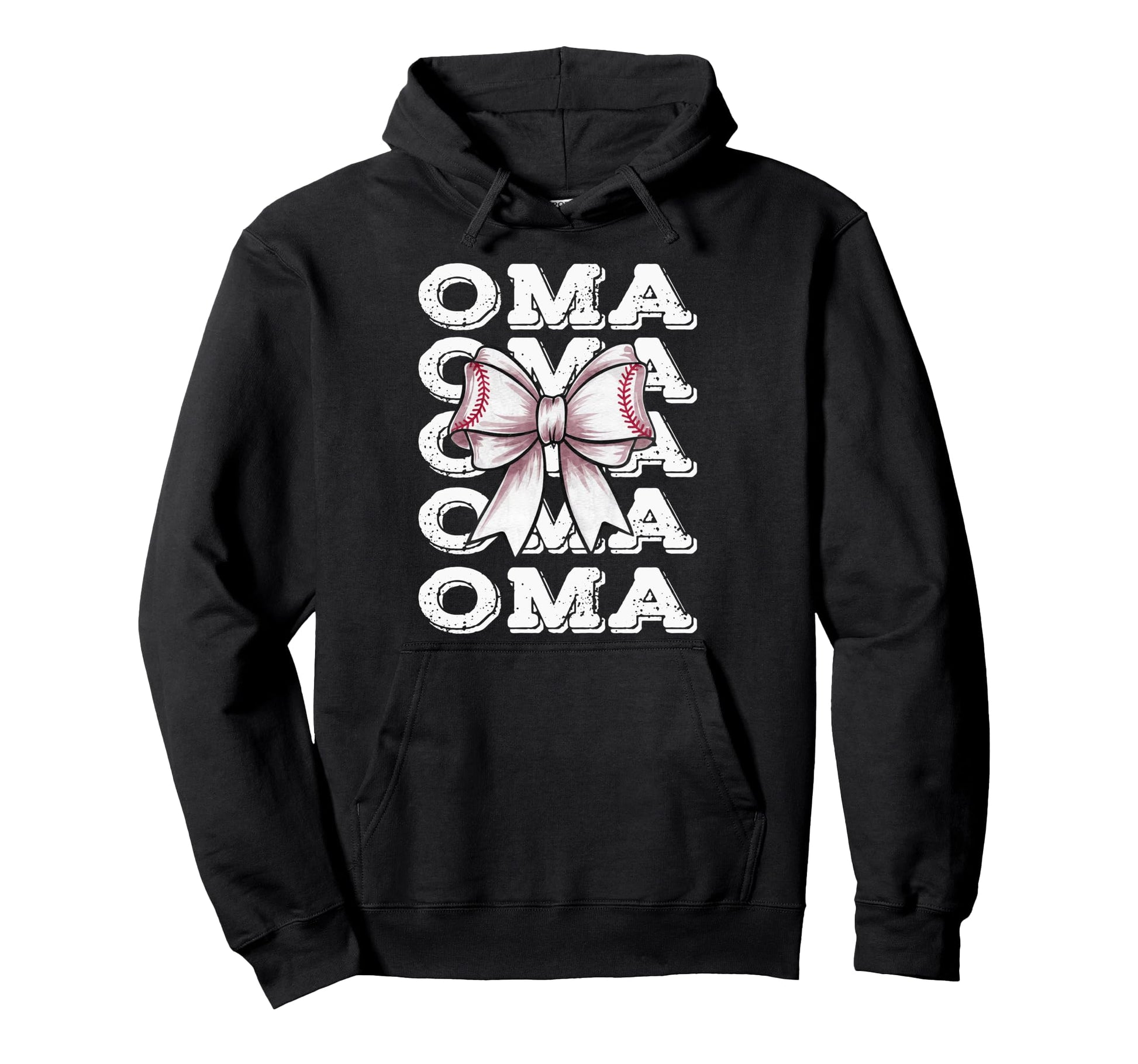 Coquette Baseball Oma Matching Family Bow Hoodie - Graphic Print for Adults - T-Shirt, Sweatshirt, Hoodie
