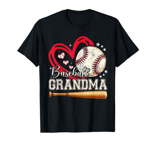 Baseball Grandma Family Matching T-Shirt - Unique Graphic Men Women - T-Shirt, Sweatshirt, Hoodie