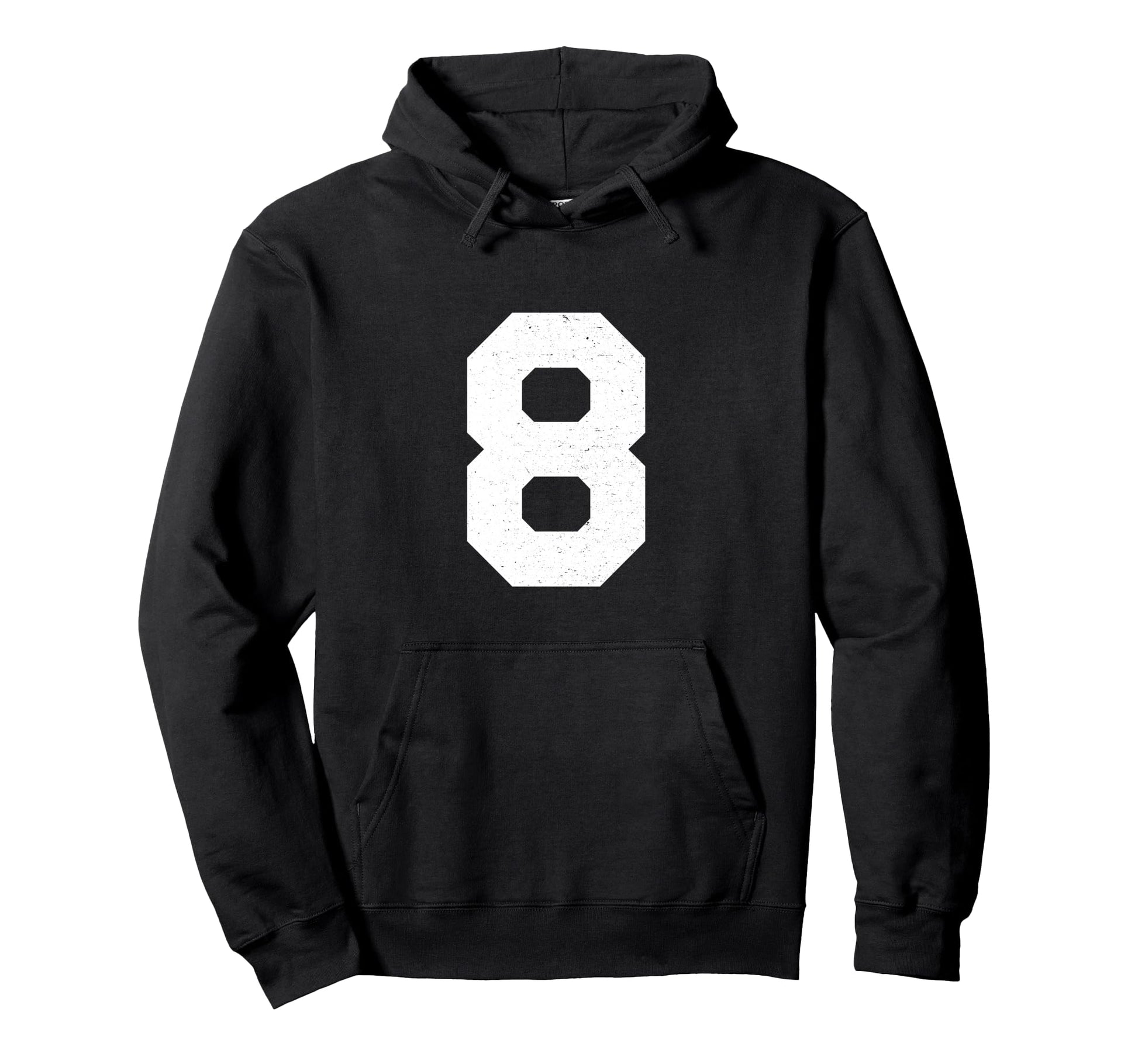 8 Jersey Uniform Varsity Sports Hoodie - Casual Everyday Wear Unisex - T-Shirt, Sweatshirt, Hoodie
