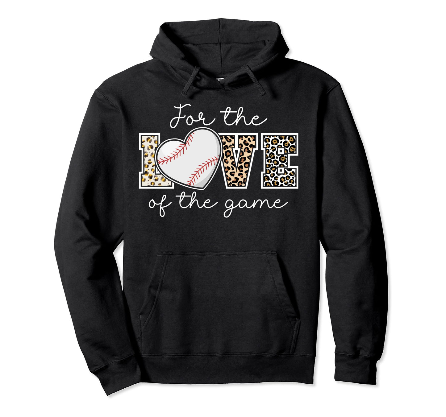 Love Game Baseball Game Day Leopard Gifts Hoodie - Trendy Graphic Unisex - T-Shirt, Sweatshirt, Hoodie