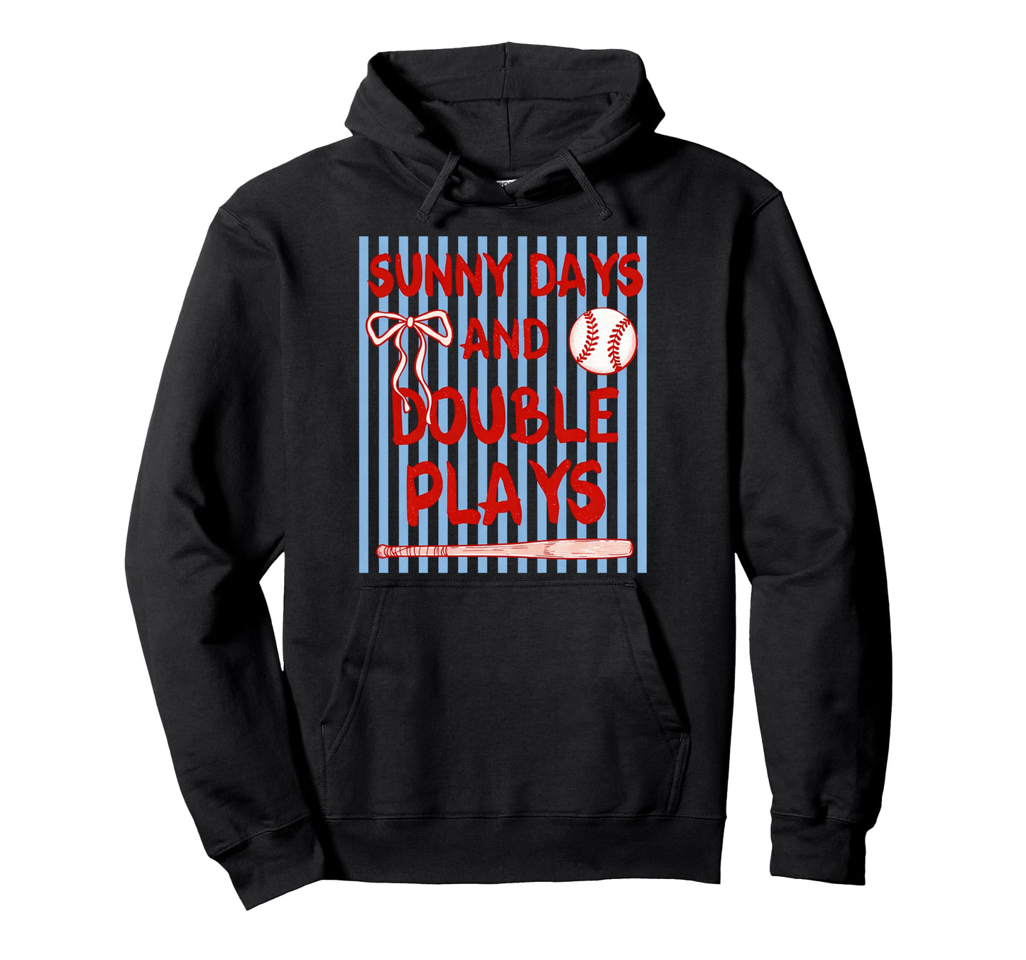 Coquette Sunny Days And Double Plays Hoodie - Streetwear Style Men Women - T-Shirt, Sweatshirt, Hoodie