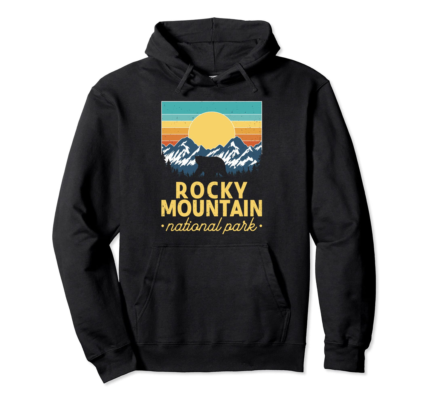Rocky Mountain National Park Sunset Hoodie - Fun Novelty Design Men Women - T-Shirt, Sweatshirt, Hoodie