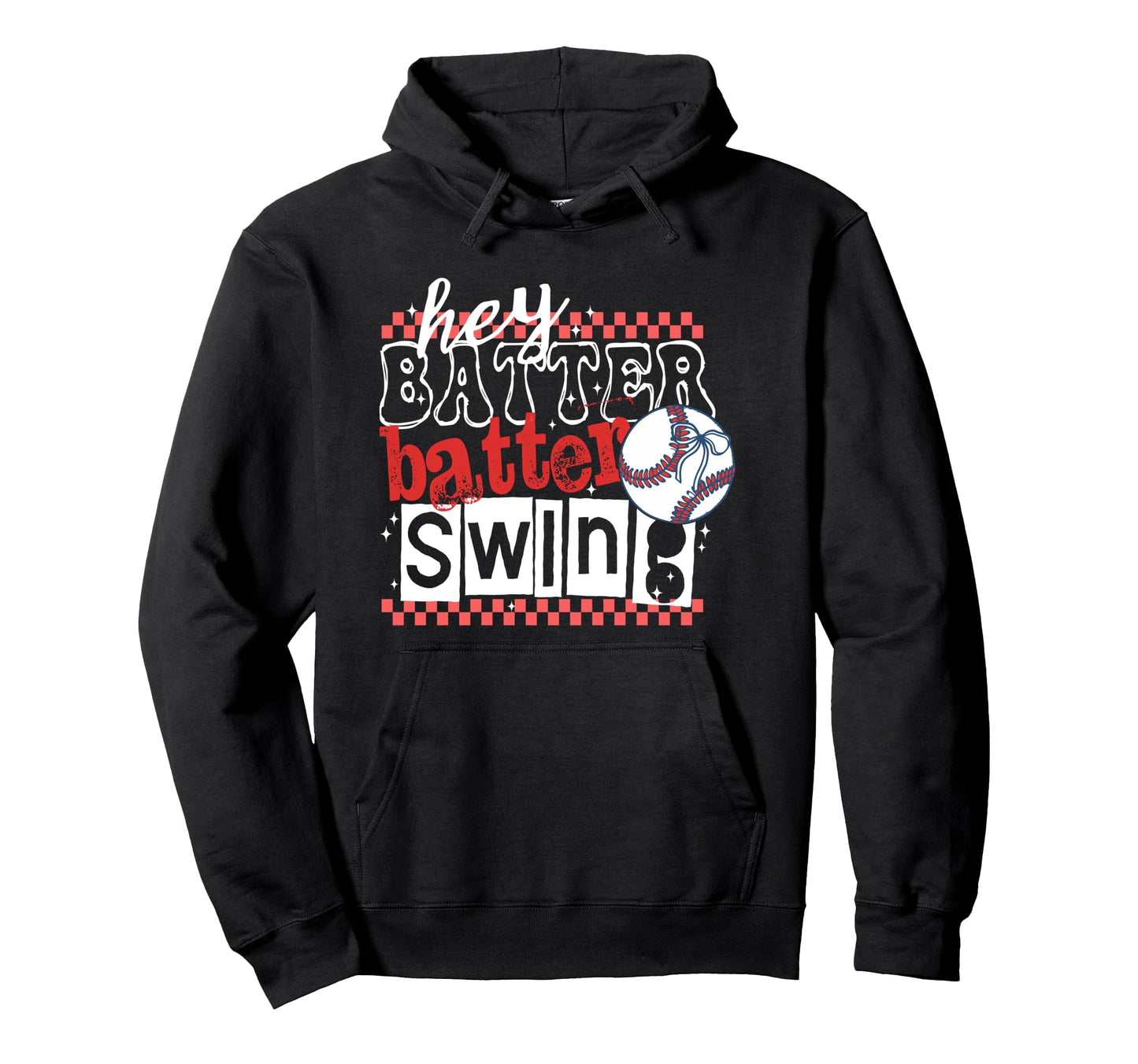 Hey Baseball Batter Batter Swing Hoodie - Custom Art Print for Adults - T-Shirt, Sweatshirt, Hoodie