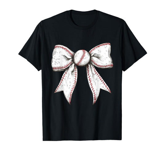 Baseball Coquette Bow Baseball Player T-Shirt - Casual Everyday Wear Unisex - T-Shirt, Sweatshirt, Hoodie