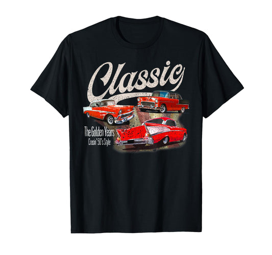 1957 1955 56 Bel Air Car Old School Hot Rod T-Shirt - Graphic Print Unisex - T-Shirt, Sweatshirt, Hoodie