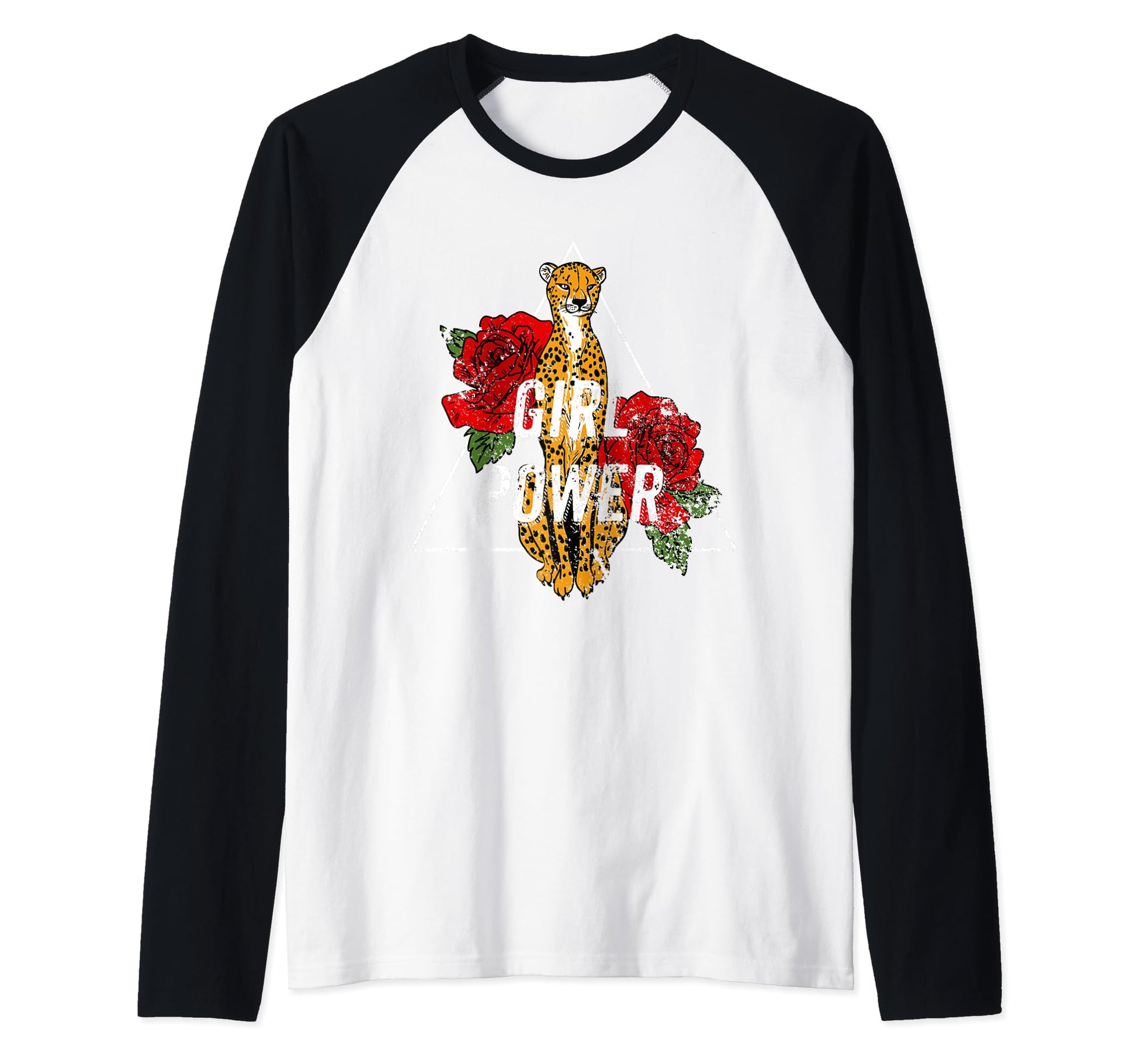 Power Rose Cheetah Roses Flowers Sweatshirt - Fun Novelty Design Unisex - T-Shirt, Sweatshirt, Hoodie