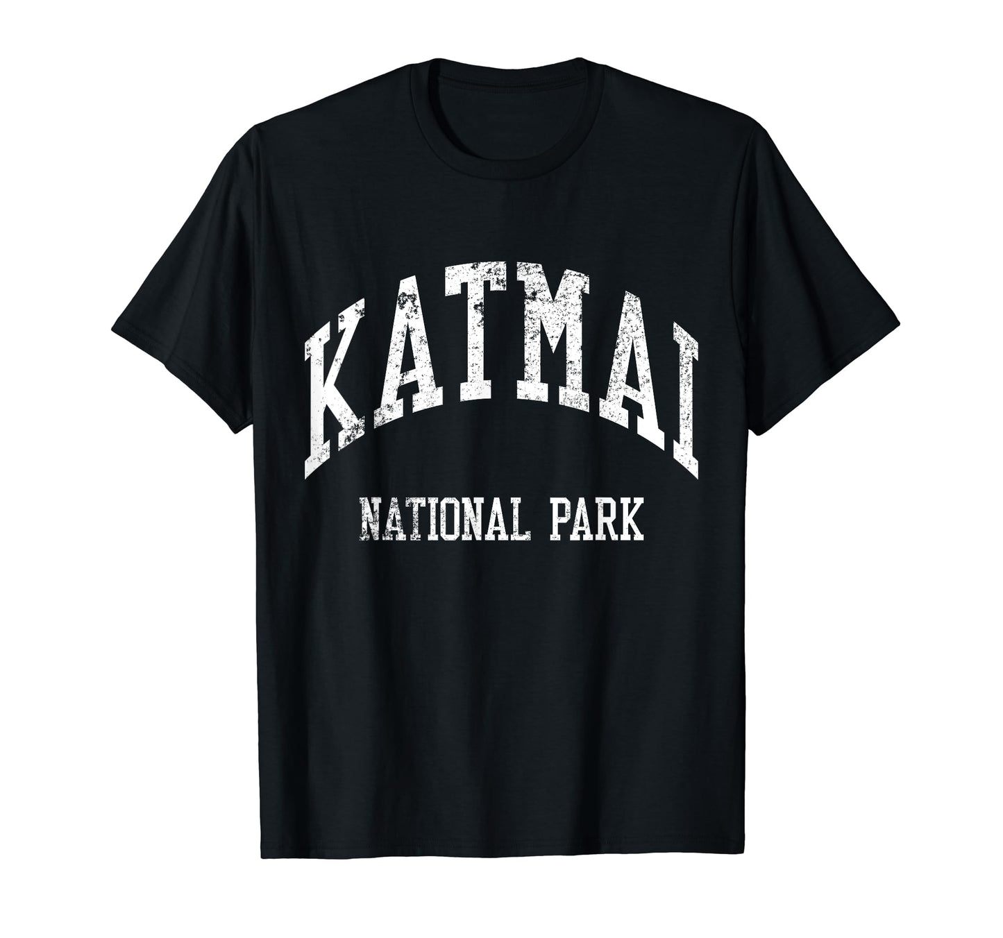 Katmai National Park 70S College T-Shirt - Fun Novelty Design for Adults - T-Shirt, Sweatshirt, Hoodie