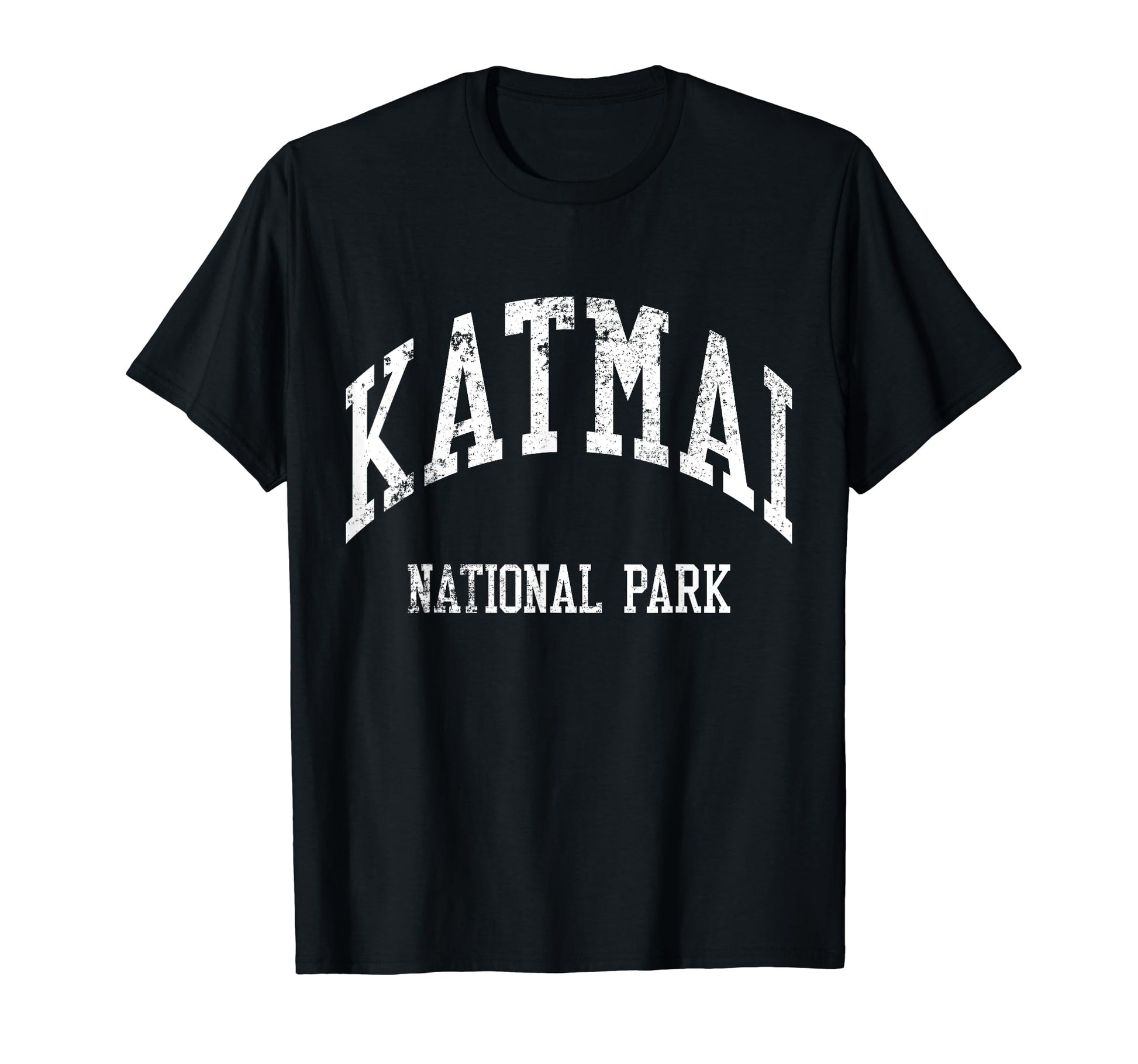 Katmai National Park 70S College T-Shirt - Fun Novelty Design for Adults - T-Shirt, Sweatshirt, Hoodie