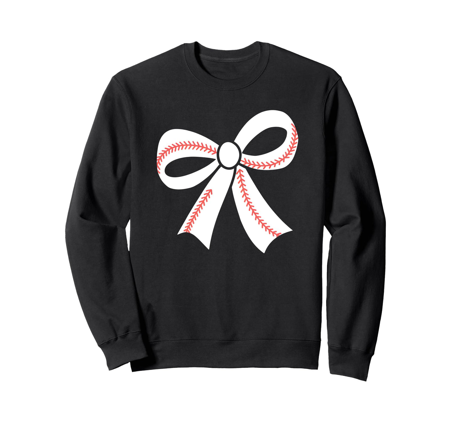 Baseball Bow Baseball Mom Mama Sweatshirt - Graphic Print Men Women - T-Shirt, Sweatshirt, Hoodie