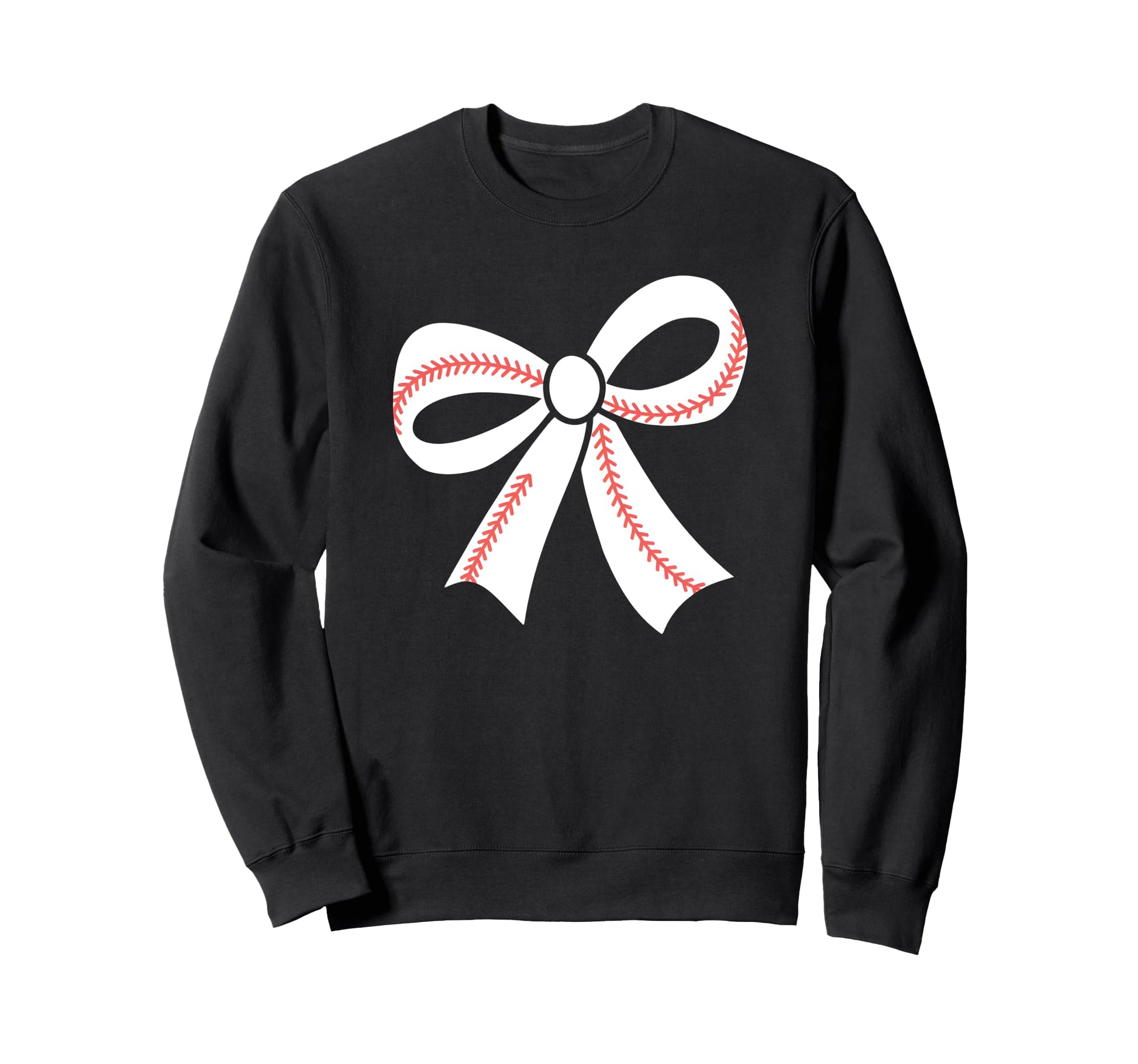 Baseball Bow Baseball Mom Mama Sweatshirt - Graphic Print Men Women - T-Shirt, Sweatshirt, Hoodie