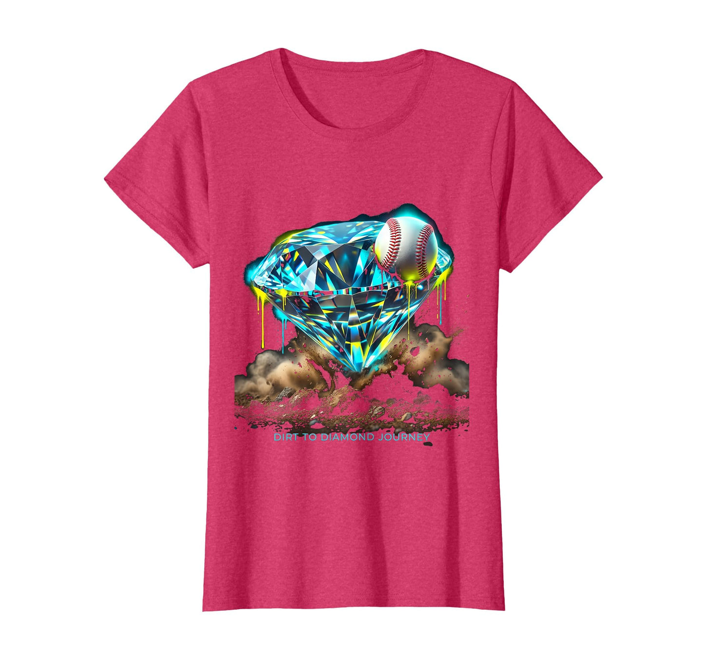 Dirt To Diamond Journey Baseball T-Shirt - Fun Novelty Design Unisex - T-Shirt, Sweatshirt, Hoodie