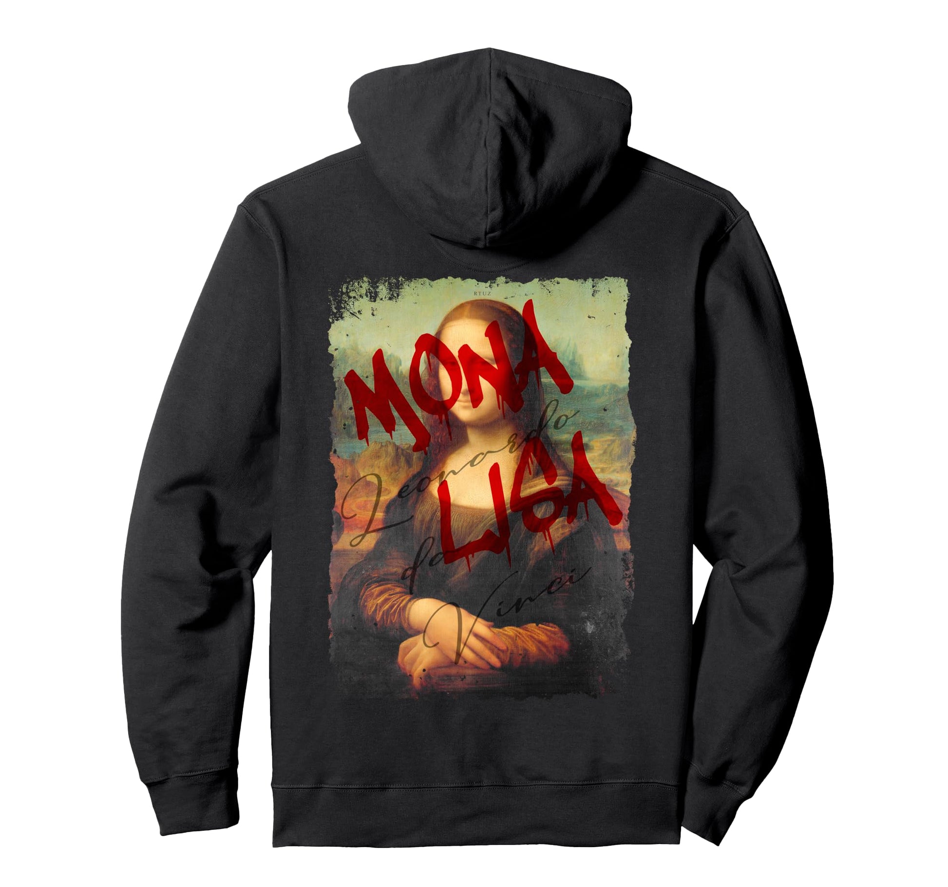 Mona Lisa Art Y2K Back Streetwear Hoodie - Custom Art Print Men Women - T-Shirt, Sweatshirt, Hoodie