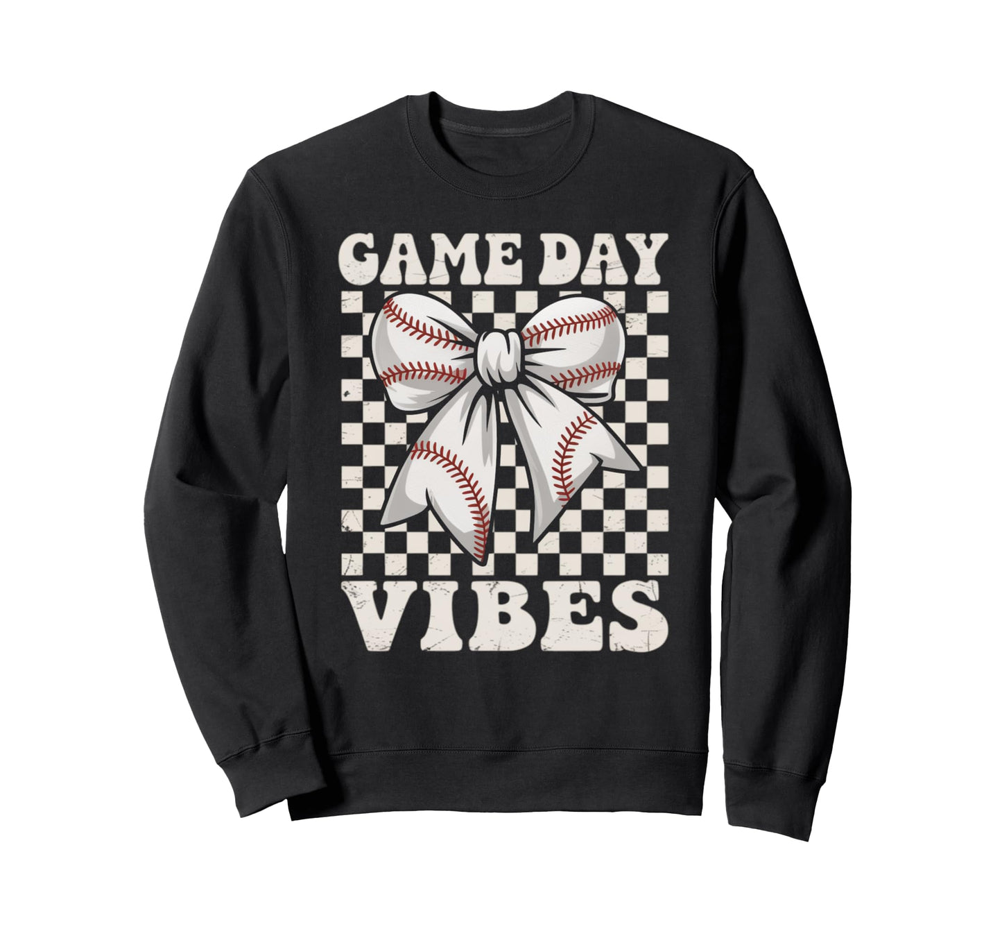 Game Day Vibes Coquette Bow Sweatshirt - Minimalist Print for Adults - T-Shirt, Sweatshirt, Hoodie