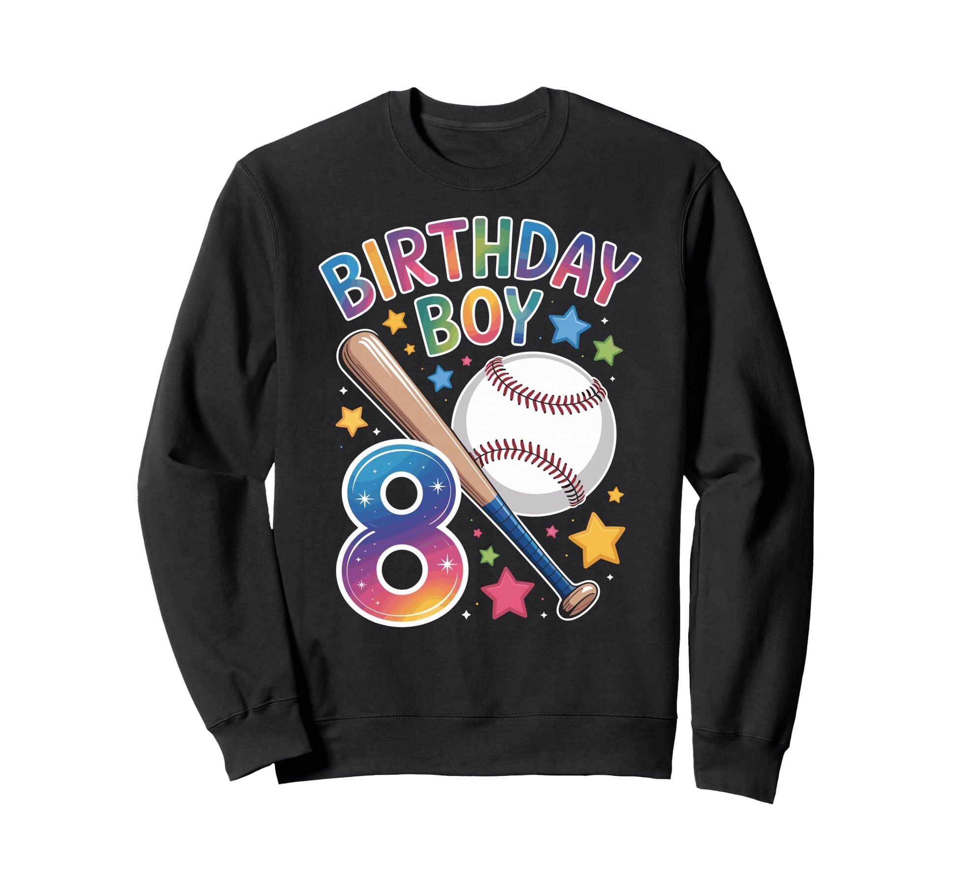 Birthday 8Th Birthday Baseball Sweatshirt - Minimalist Print for Adults - T-Shirt, Sweatshirt, Hoodie