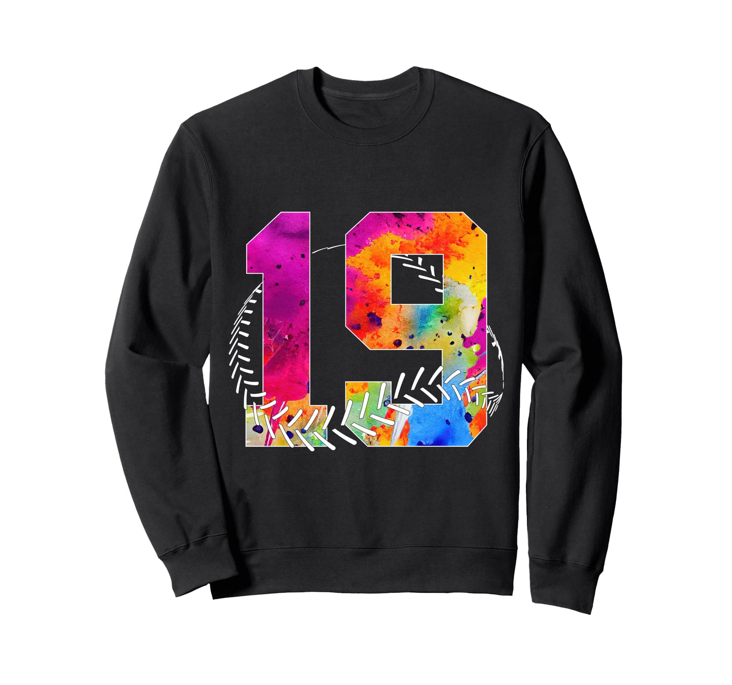 Number 19 Years Baseball 19Th Sweatshirt - Aesthetic Graphic Men Women - T-Shirt, Sweatshirt, Hoodie