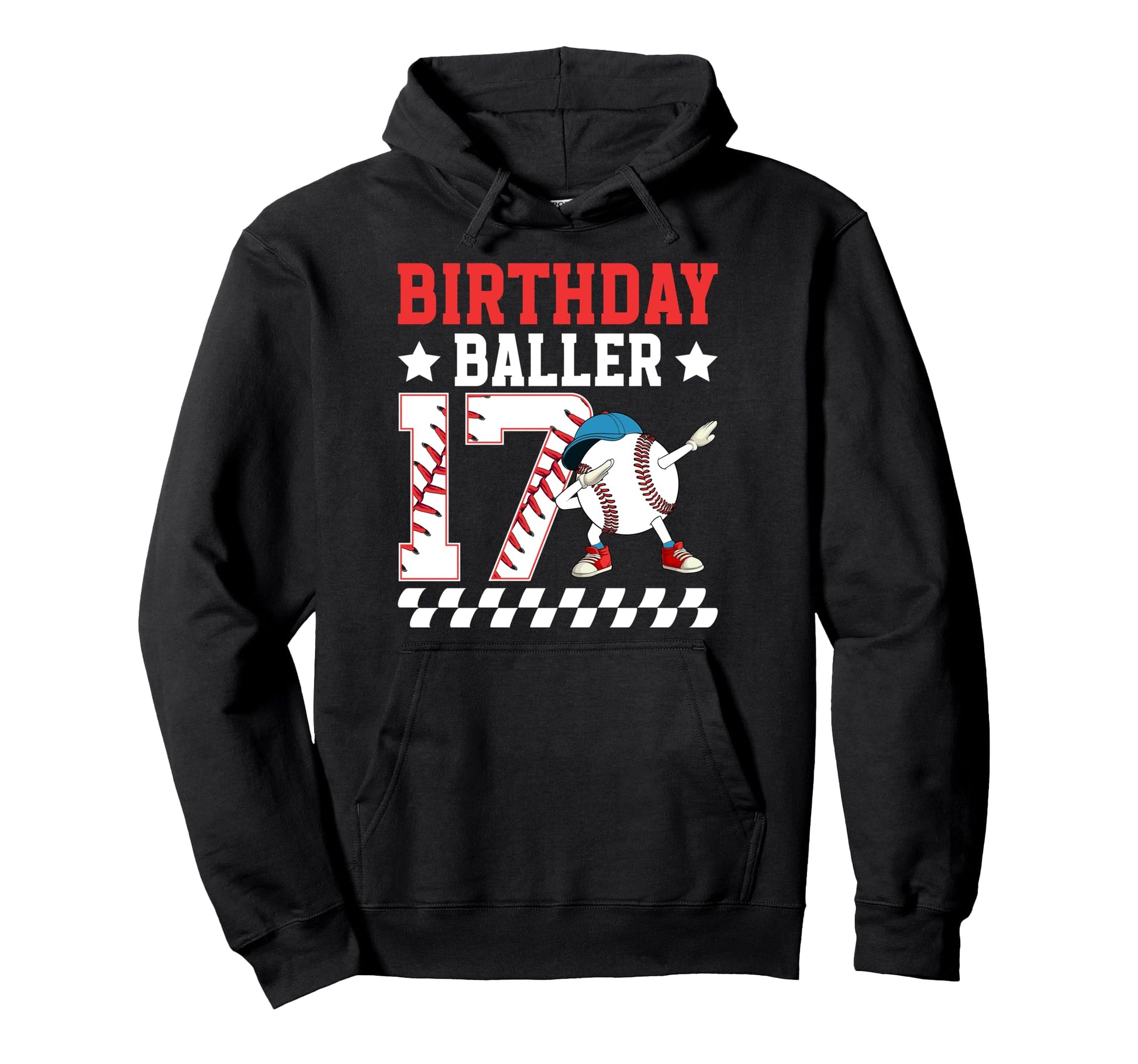 17Th Baseball Birthday Seventeen Year Old Hoodie - Trendy Graphic Unisex - T-Shirt, Sweatshirt, Hoodie