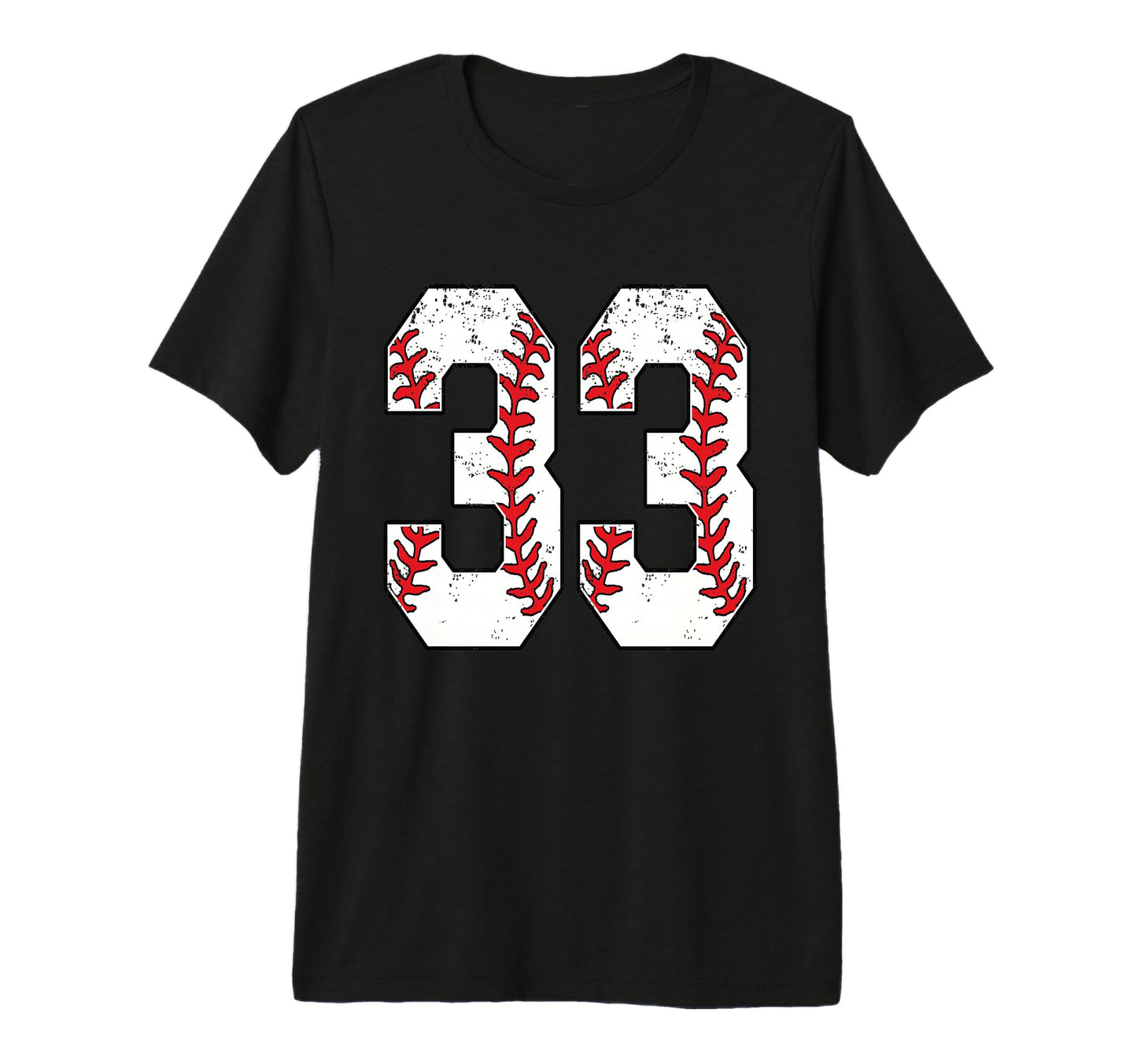 Number 33 Baseball 33 Jersey Number T-Shirt - Graphic Print Unisex - T-Shirt, Sweatshirt, Hoodie