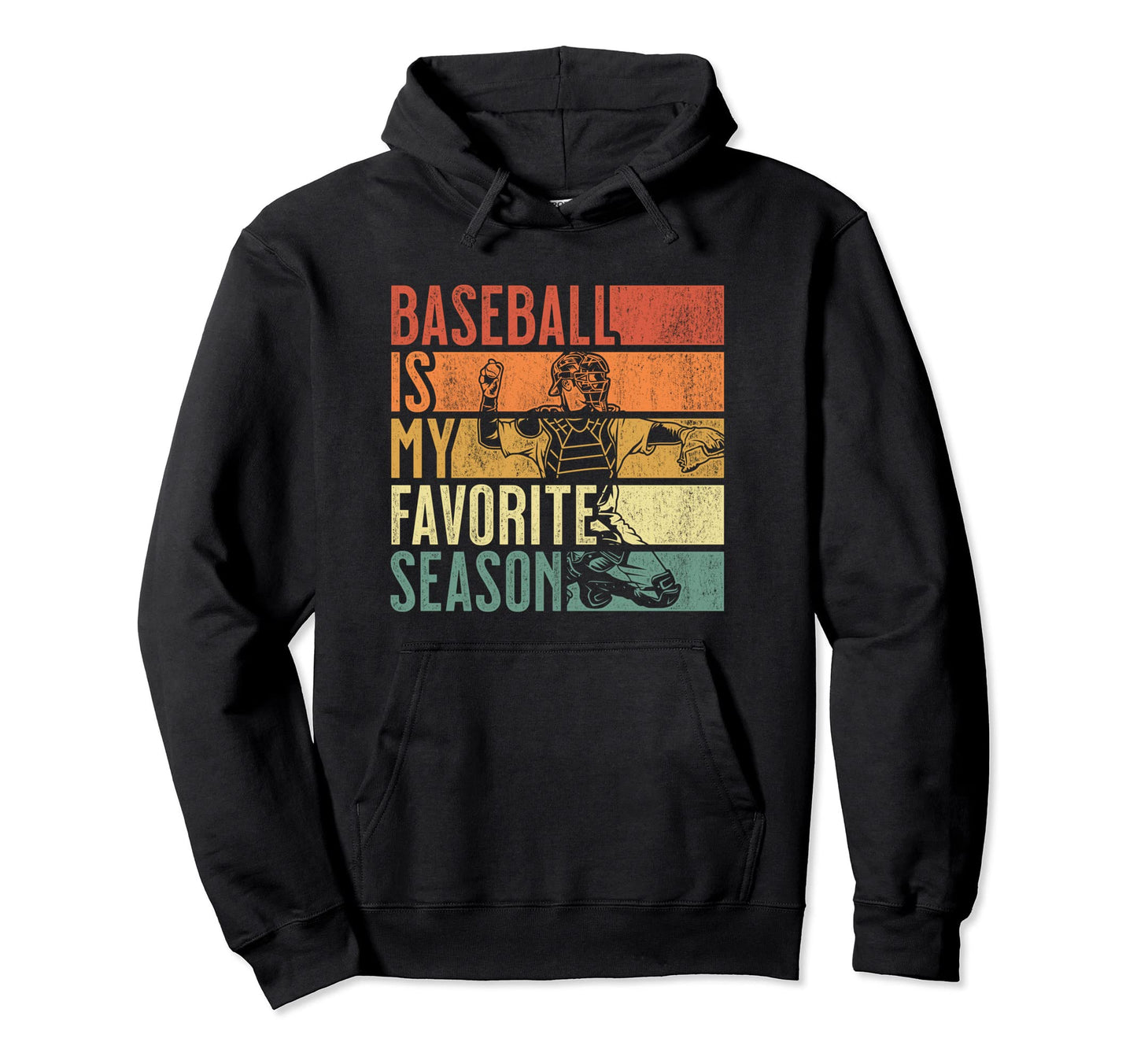 Distressed Baseball Is My Favorite Hoodie - Minimalist Print for Adults - T-Shirt, Sweatshirt, Hoodie