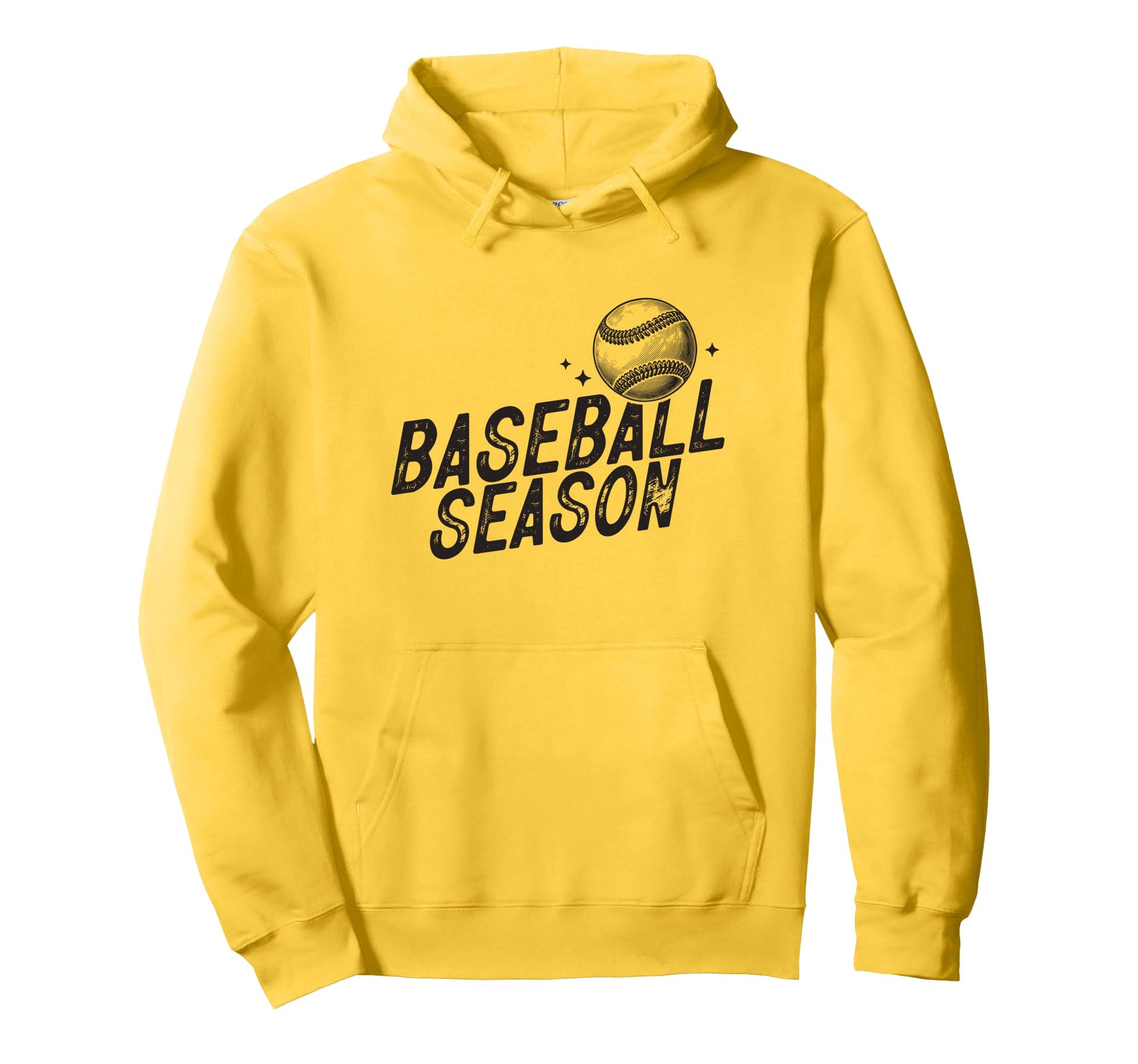 Baseball Season Distressed Sports Hoodie - Casual Everyday Wear for Adults - T-Shirt, Sweatshirt, Hoodie