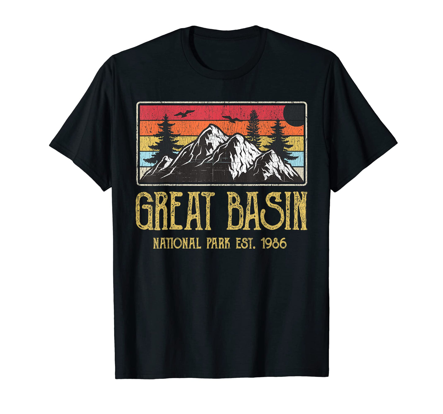 Great Basin National Park Mountains T-Shirt - Minimalist Print Men Women - T-Shirt, Sweatshirt, Hoodie