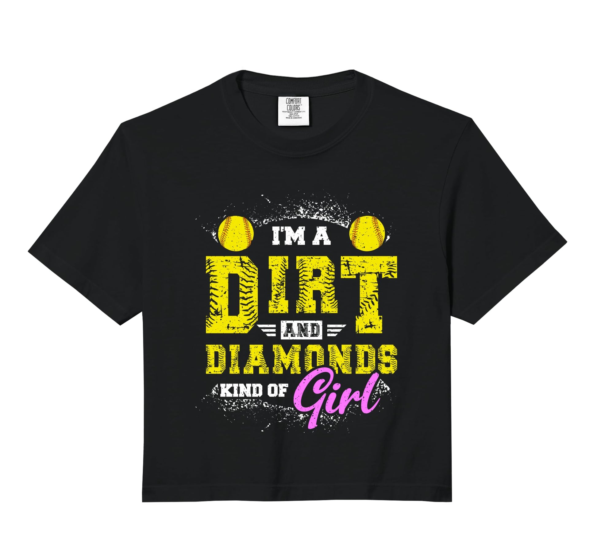 Im Dirt And Diamond Kind Softball Hoodie - Aesthetic Graphic Men Women - T-Shirt, Sweatshirt, Hoodie