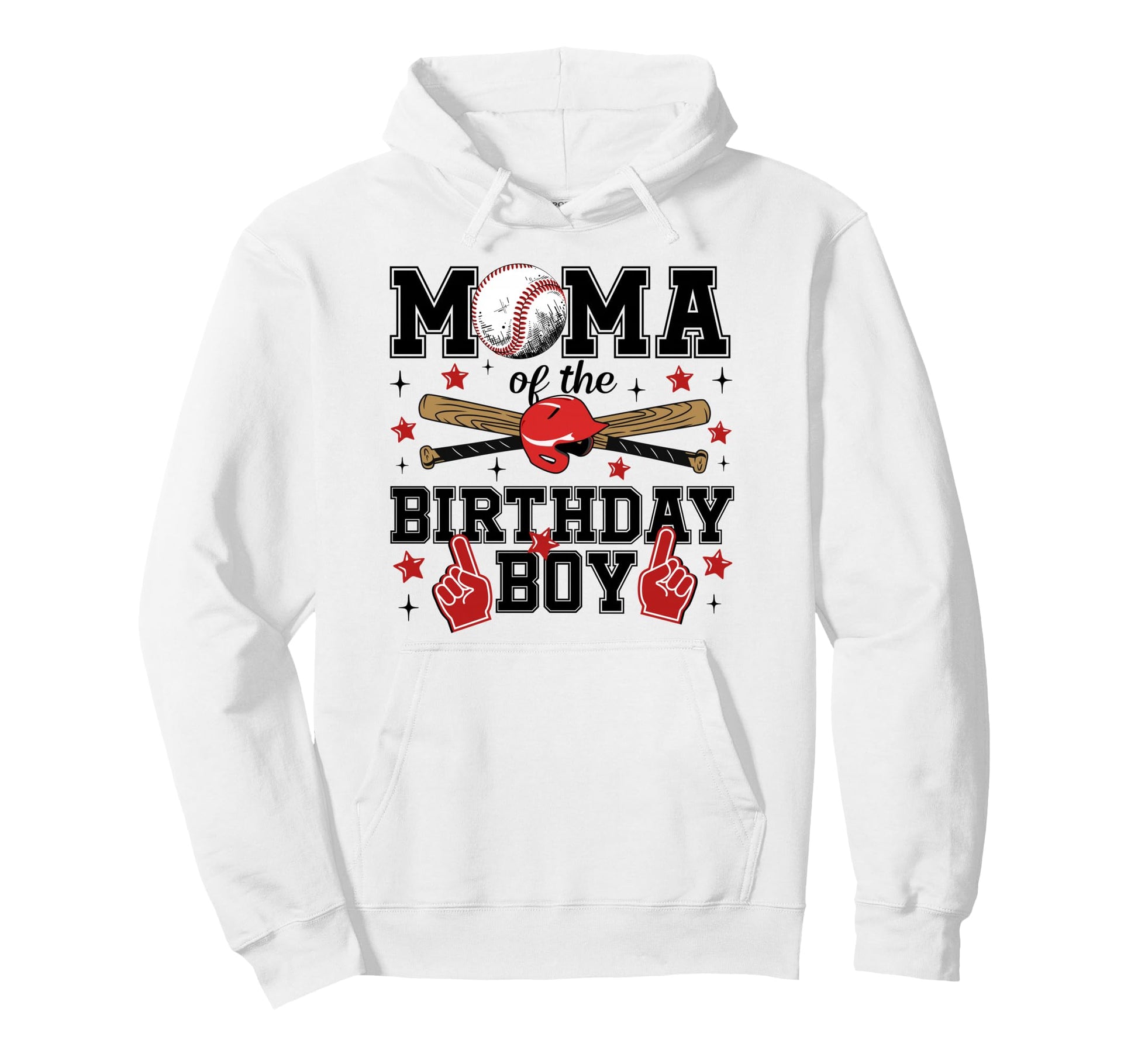 Mama Birthday Baseball Sport Family Hoodie - Novelty Apparel for Adults - T-Shirt, Sweatshirt, Hoodie